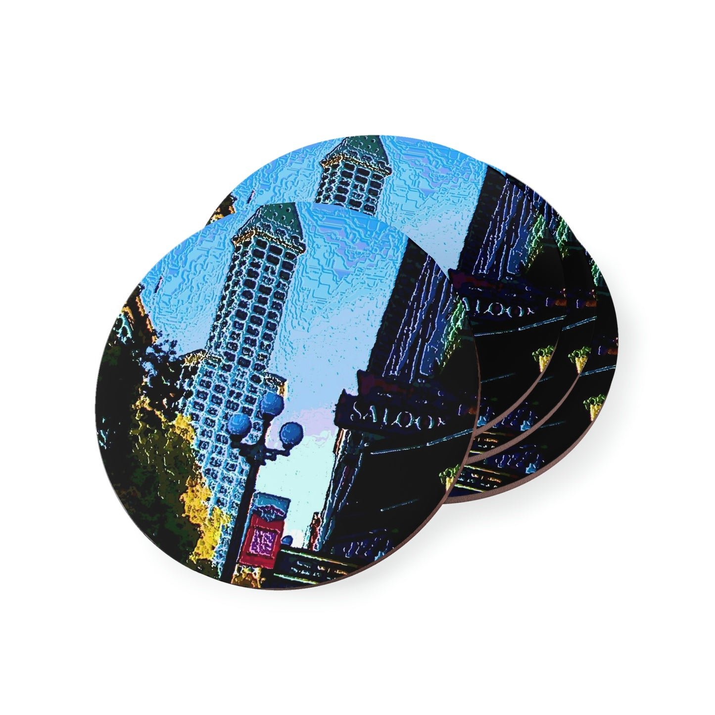 Coasters ...  Pioneer Square & Smith Tower ... 'That World Famous View' ... Colleague Supplied Photo ... Original Works ...