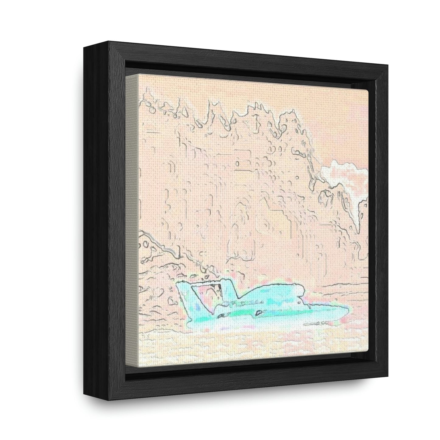 Gallery Canvas Wraps, Square Frame ...  Seattle Columbia Cup On Lake Washington ... "Dave Wilcox Heads For The Win" ... Associate Gift-Photo ... Original Works ...