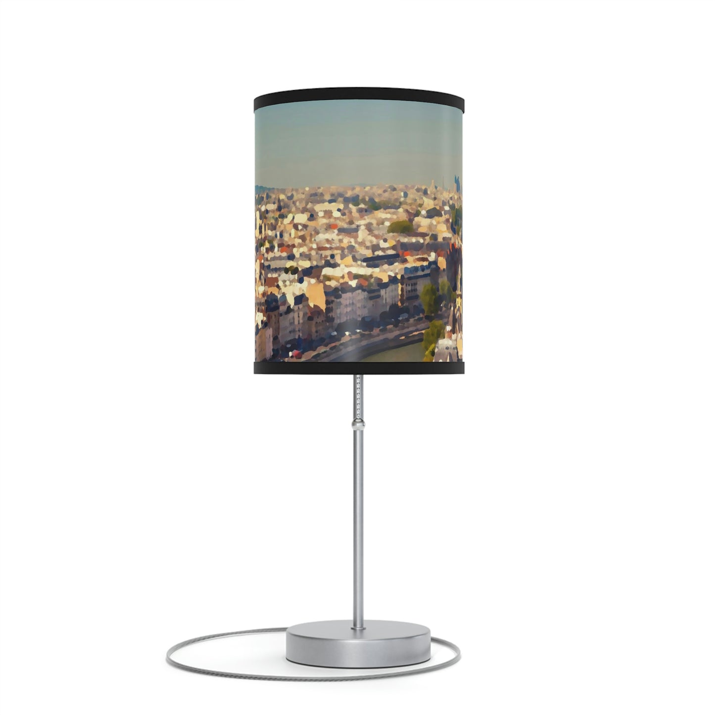 Lamp on a Stand, US|CA plug ... Au Paris ... "Along The River Seine" ... Barbara Joan Bonnell-Holt: 1972 ... Original Works ...