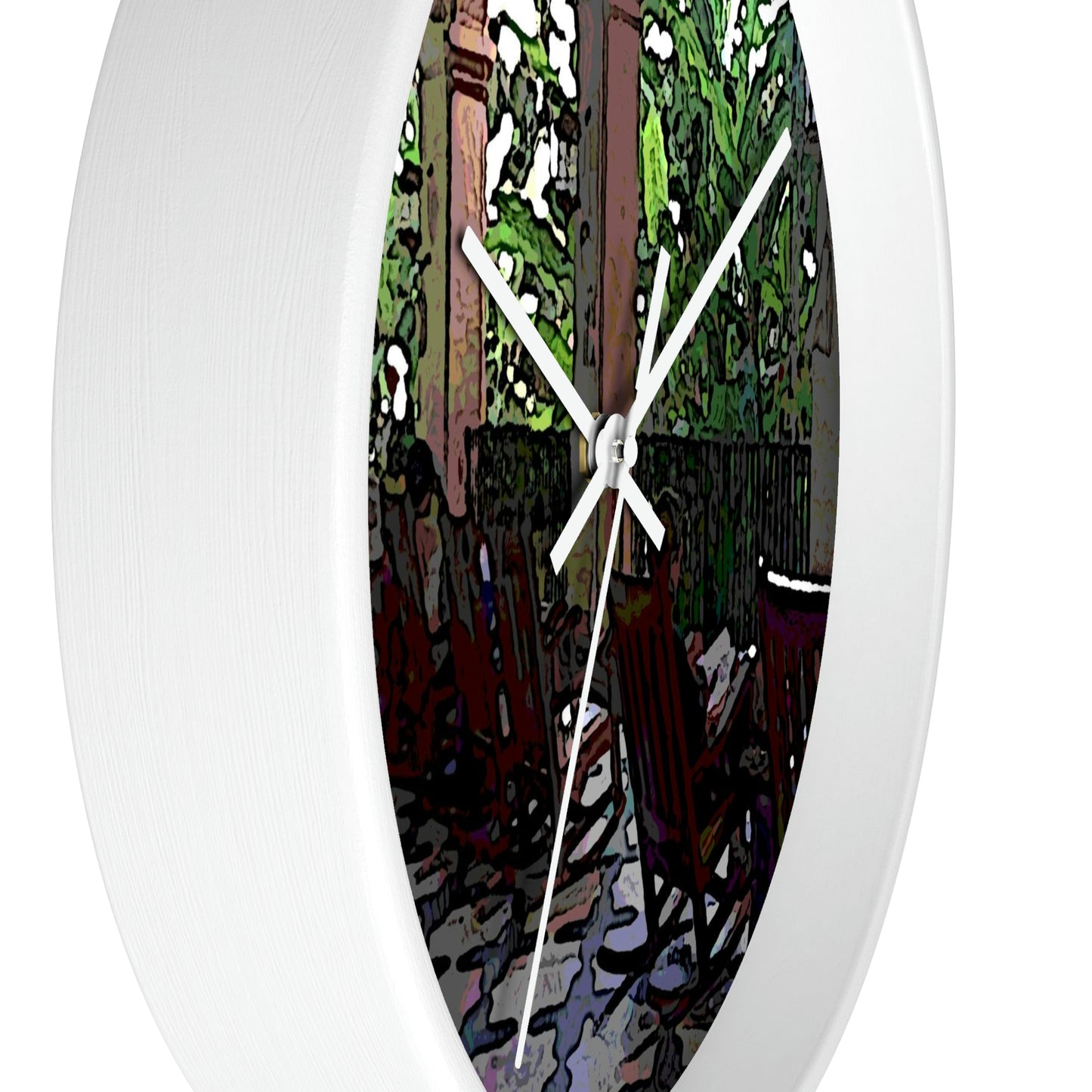 Wall clock ... Lanai & Rocking Chairs At: 'The Pink Palace' ... The Royal Hawai'ian ... Honolulu, HI ... '27Oct2014' ... Original Works ...