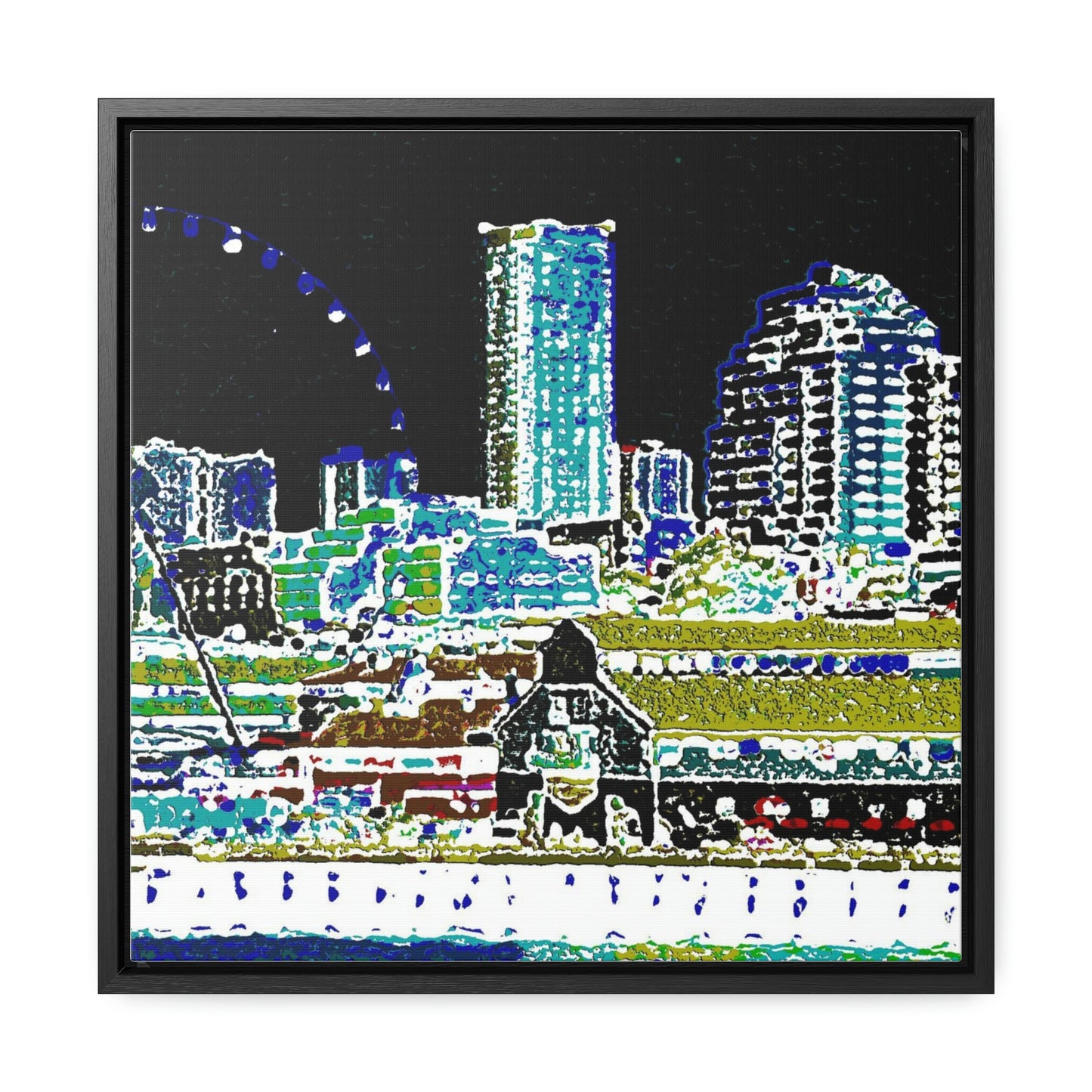 Gallery Canvas Wraps, Square Frame ... That Classic Wheel ... 'Seattle's Wheel' ... & Old Classic Waterside Vendors ...  'Family Archives' ... Original Works ...