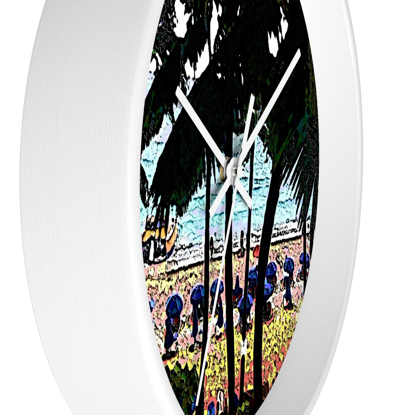 Wall Clock ... "A Beautiful Beach Amongst The Palms" ... The Outrigger Waikiki, Honolulu, Oahu ... Original Works ...
