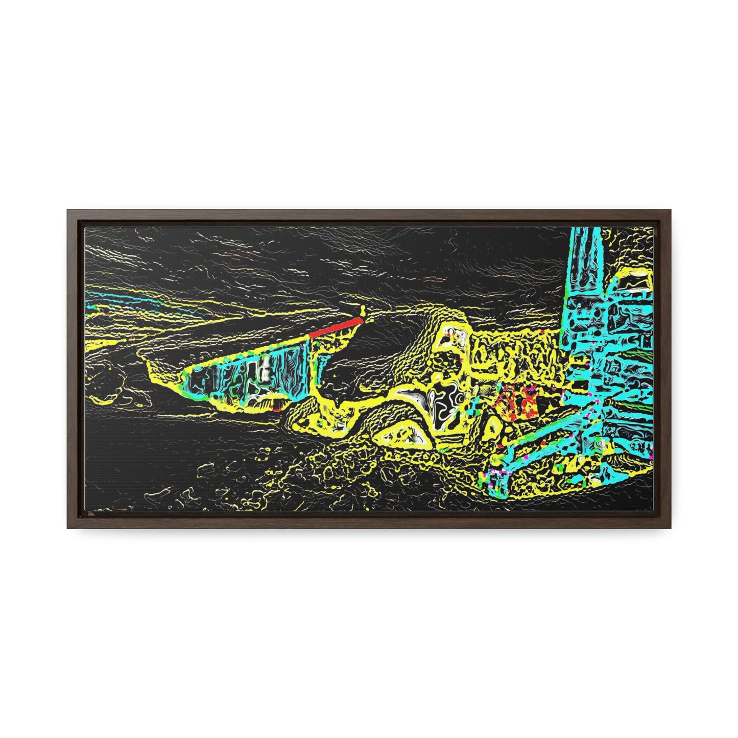 Gallery Canvas Wraps, Horizontal Frame ... "Snow Vehicle In Snow Storm At-Rest" ... Circa 12Mar23 ... Central Idaho ... 18-Hours Rendering Time: Original Works ...