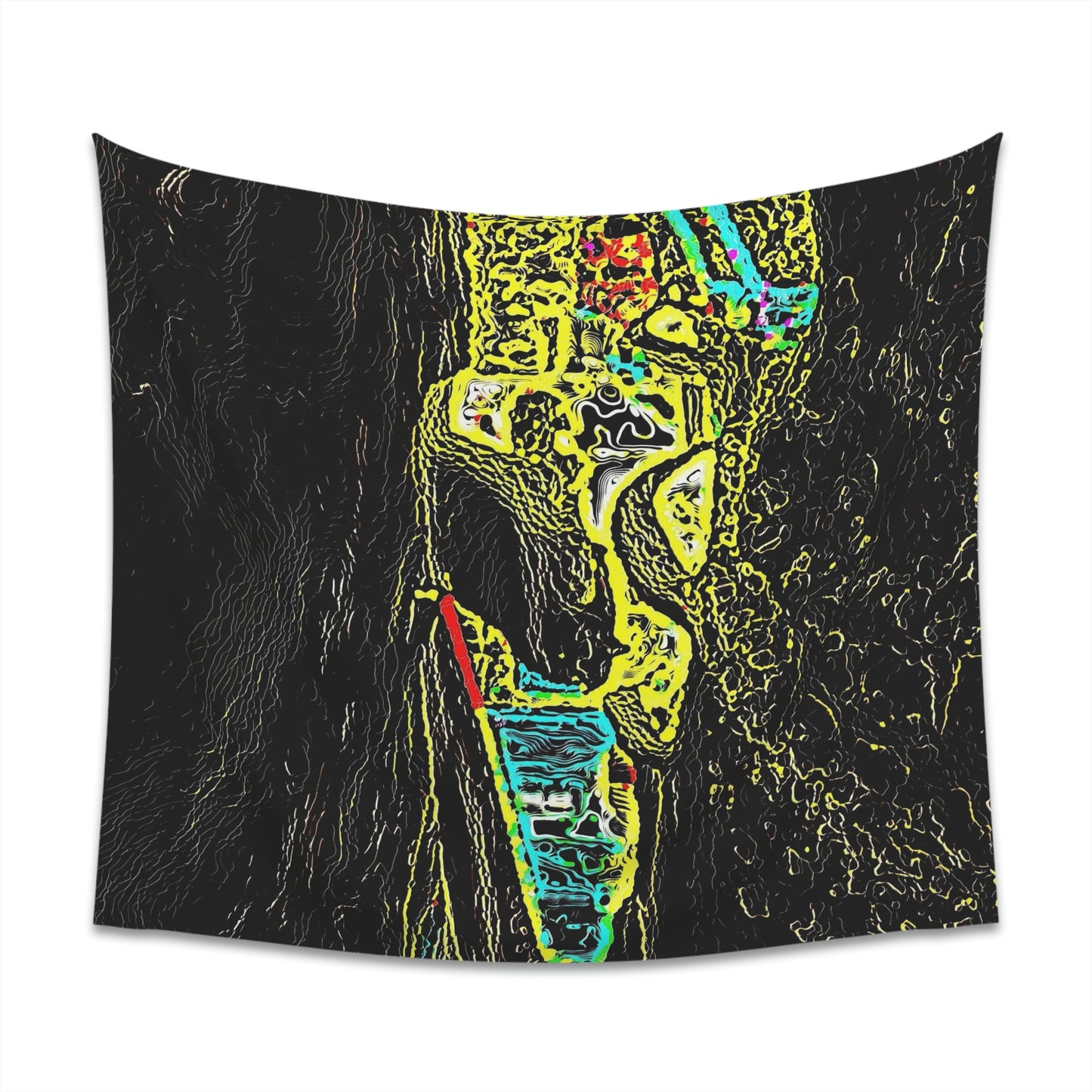 Printed Wall Tapestry ... "Snow Vehicle In Snow Storm At-Rest" ... Circa 12Mar23 ... Central Idaho ... 18-Hours Rendering Time: Original Works ...