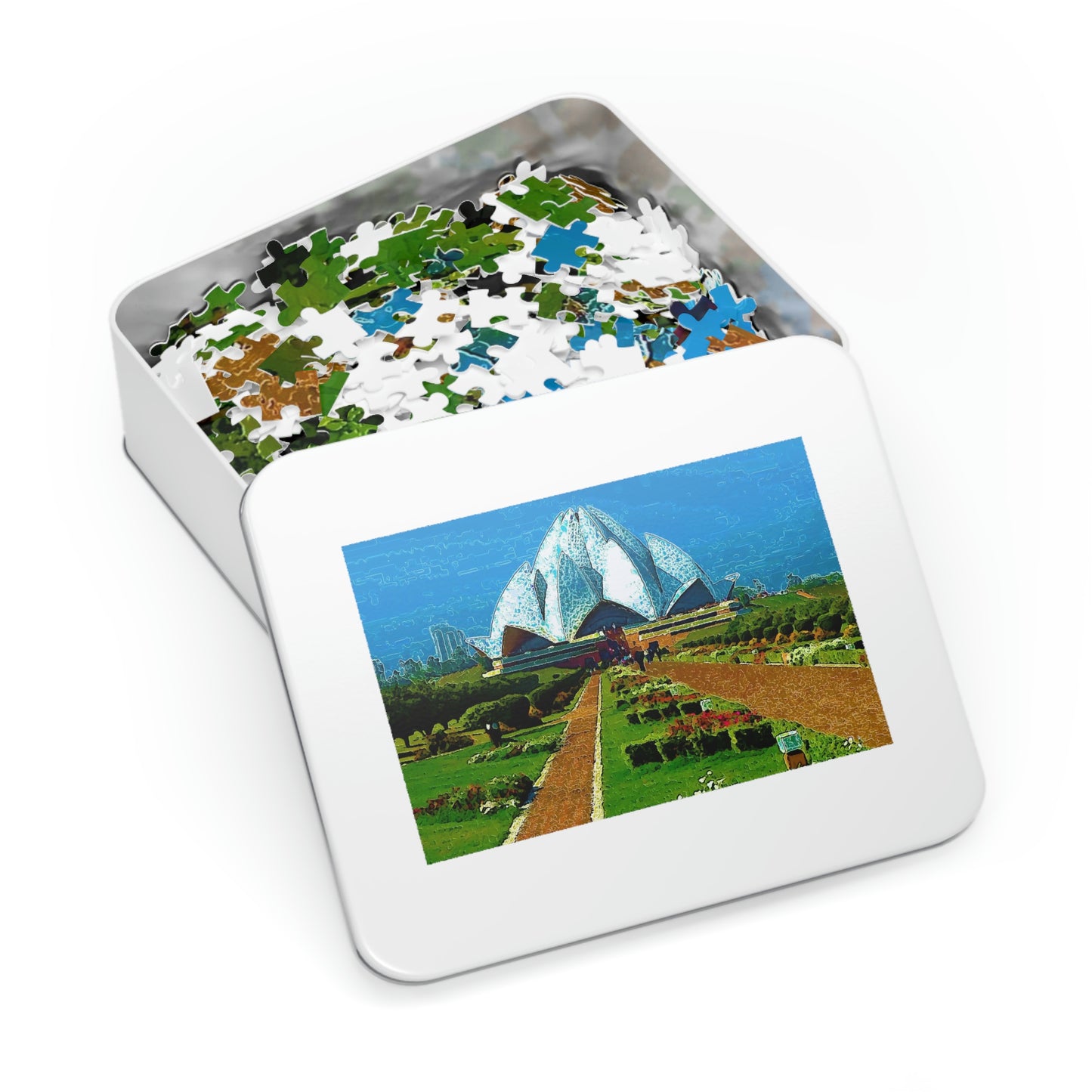 Jigsaw Puzzle (30, 110, 252, 500,1000-Piece) ... 'Bahai'i House-Of-Worship' ... "Lotus Temple: Delhi, India, 2008" ... Original Works ...