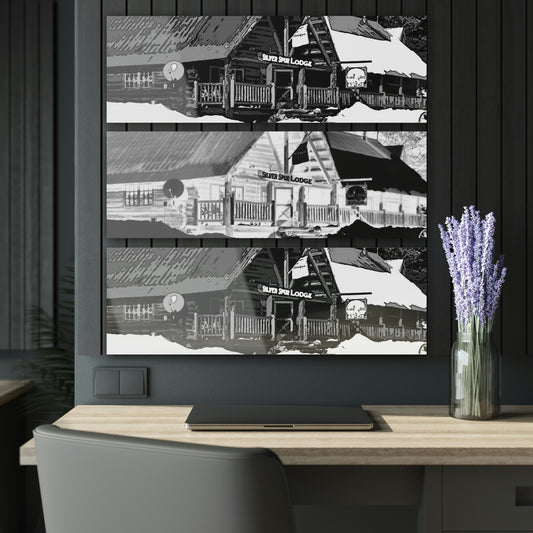 Acrylic Prints (Triptych) ... A Beautiful Lodge & Back-Country Outfitter In A Mountain Town ... 'Dixie, Idaho, November 2022' ... Original Works ...