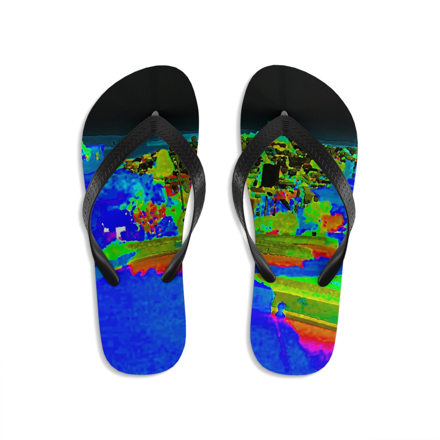 Unisex Flip-Flops ..."Lombard Street San Francisco, CA, USA" ... Family Archives 1970's ... Original Works ...