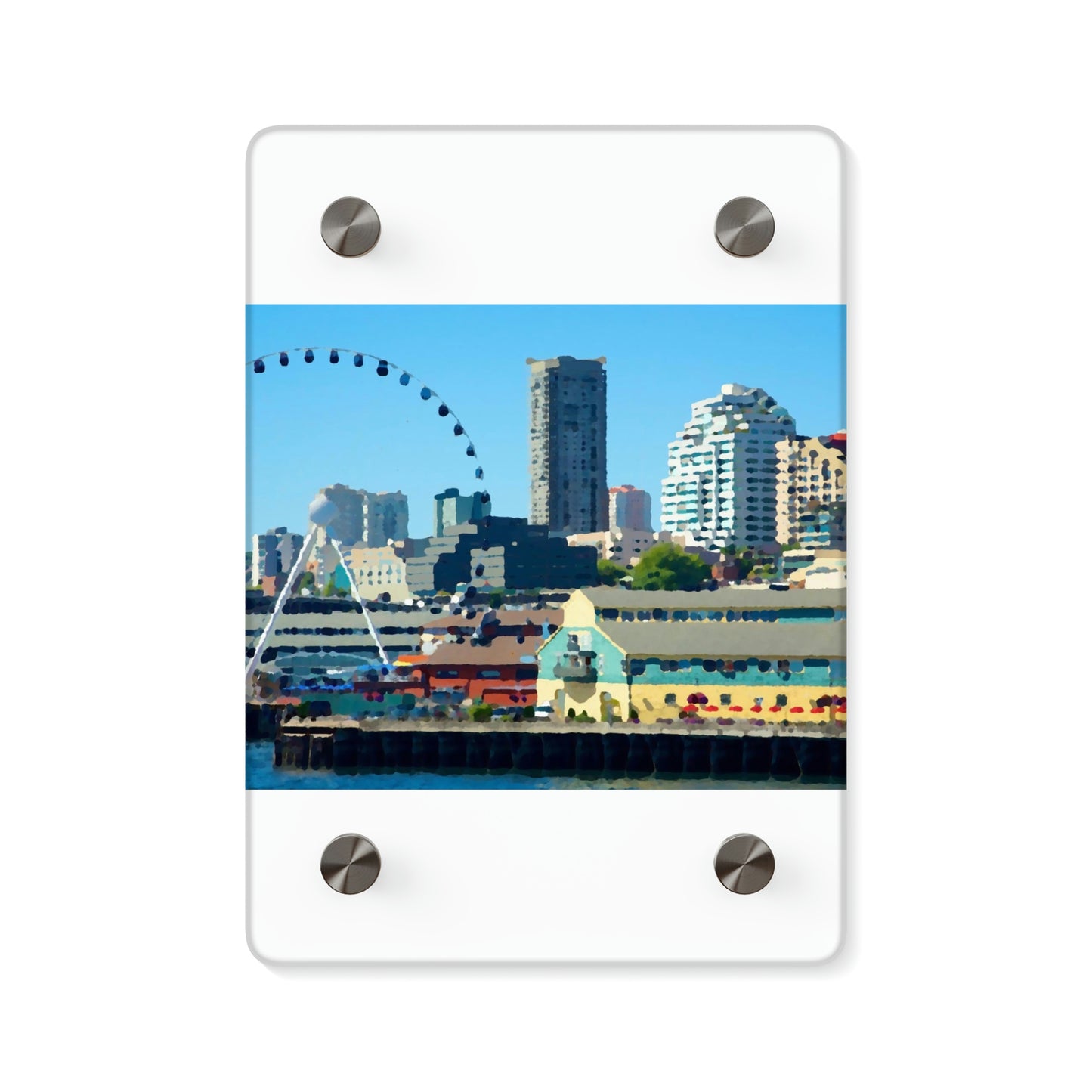 Acrylic Wall Art Panels ... That Classic Wheel ... 'Seattle's Wheel' ... & Old Classic Waterside Vendors ...  'Family Archives' ... Original Works ...