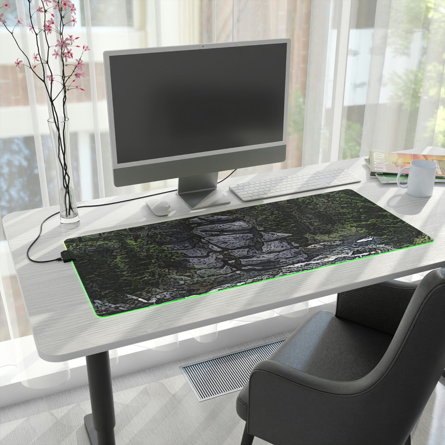 LED Gaming Mouse Pad ..."I Am Innocent" ... Tricky-Dick Immortalized ... Nixon Rock: Along The River ... Central Idaho, Summer 2020 ... Original Works ...