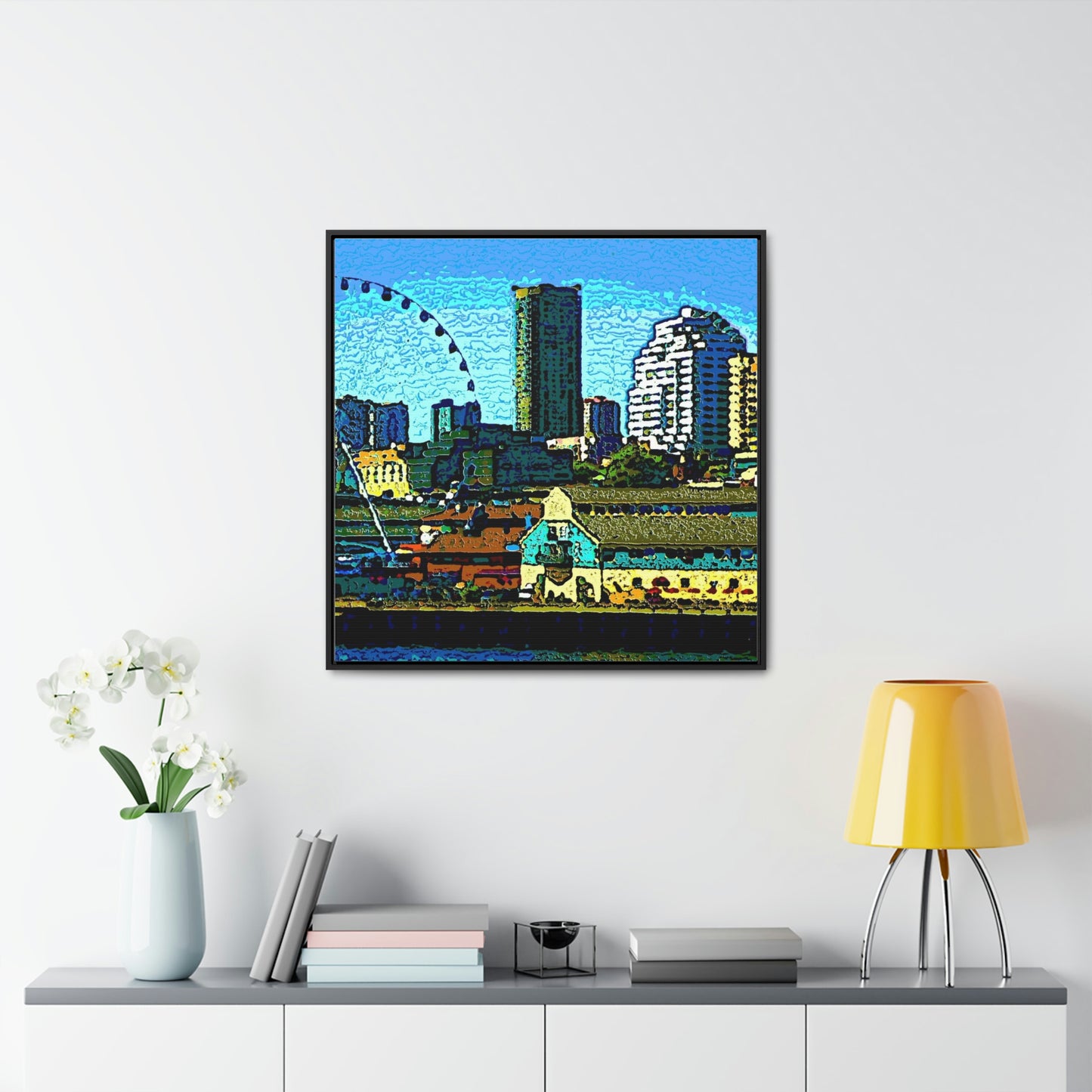 Gallery Canvas Wraps, Square Frame ... That Classic Wheel ... 'Seattle's Wheel' ... & An Old Classic Waterside Vendors ...  'Family Archives' ... Original Works ...