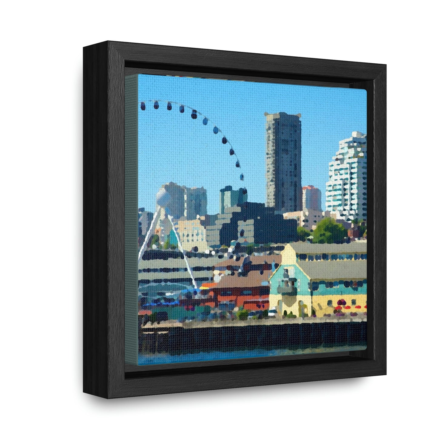 Gallery Canvas Wraps, Square Frame ... That Classic Wheel ... 'Seattle's Wheel' ... & Old Classic Waterside Vendors ...  'Family Archives' ... Original Works ...