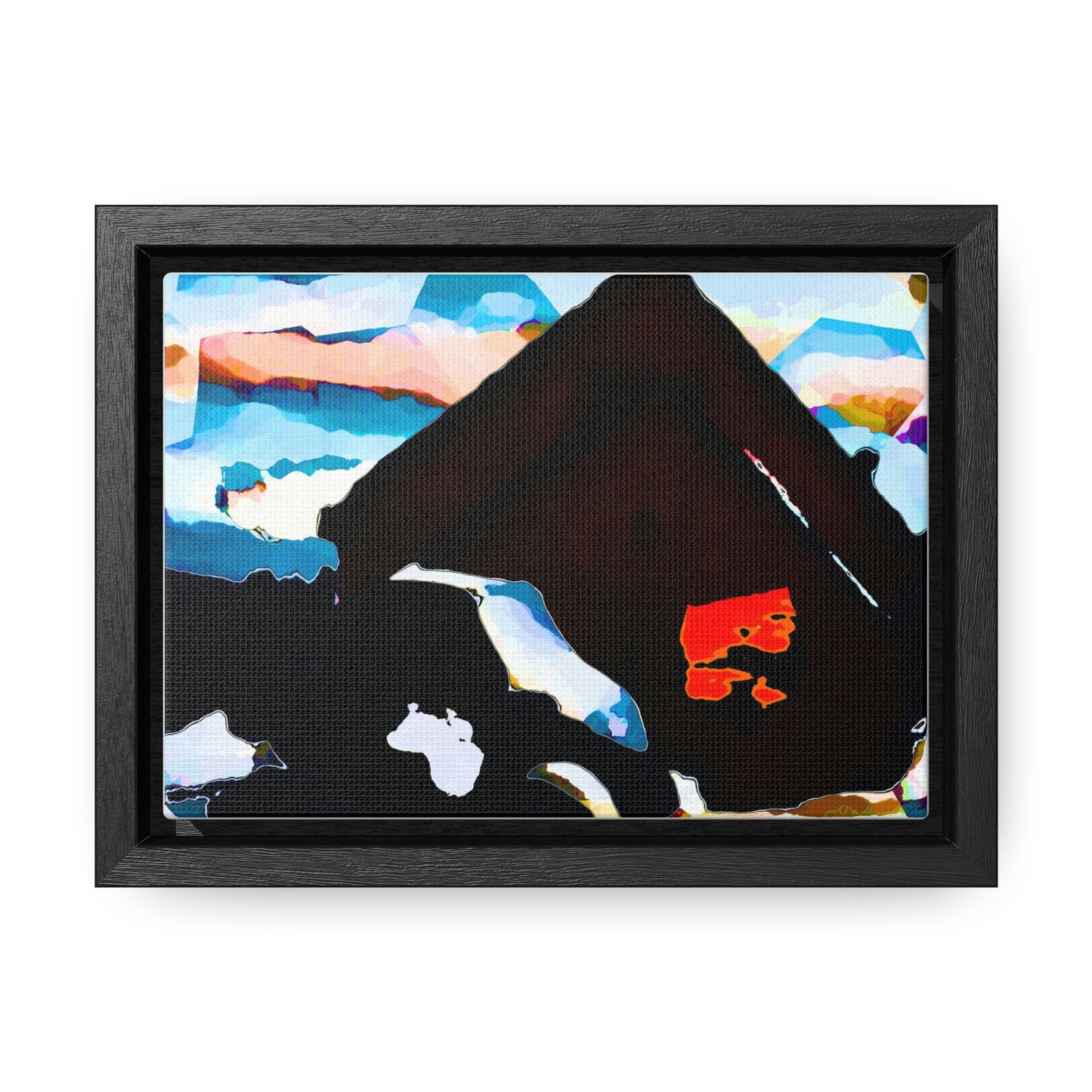 Gallery Canvas Wraps, Horizontal Frame ... After An Intense Snow Storm ... 'Digging Out' ... A Vehicle & Cabin "In The Mountains" ... March 2023 ... Original Works ...