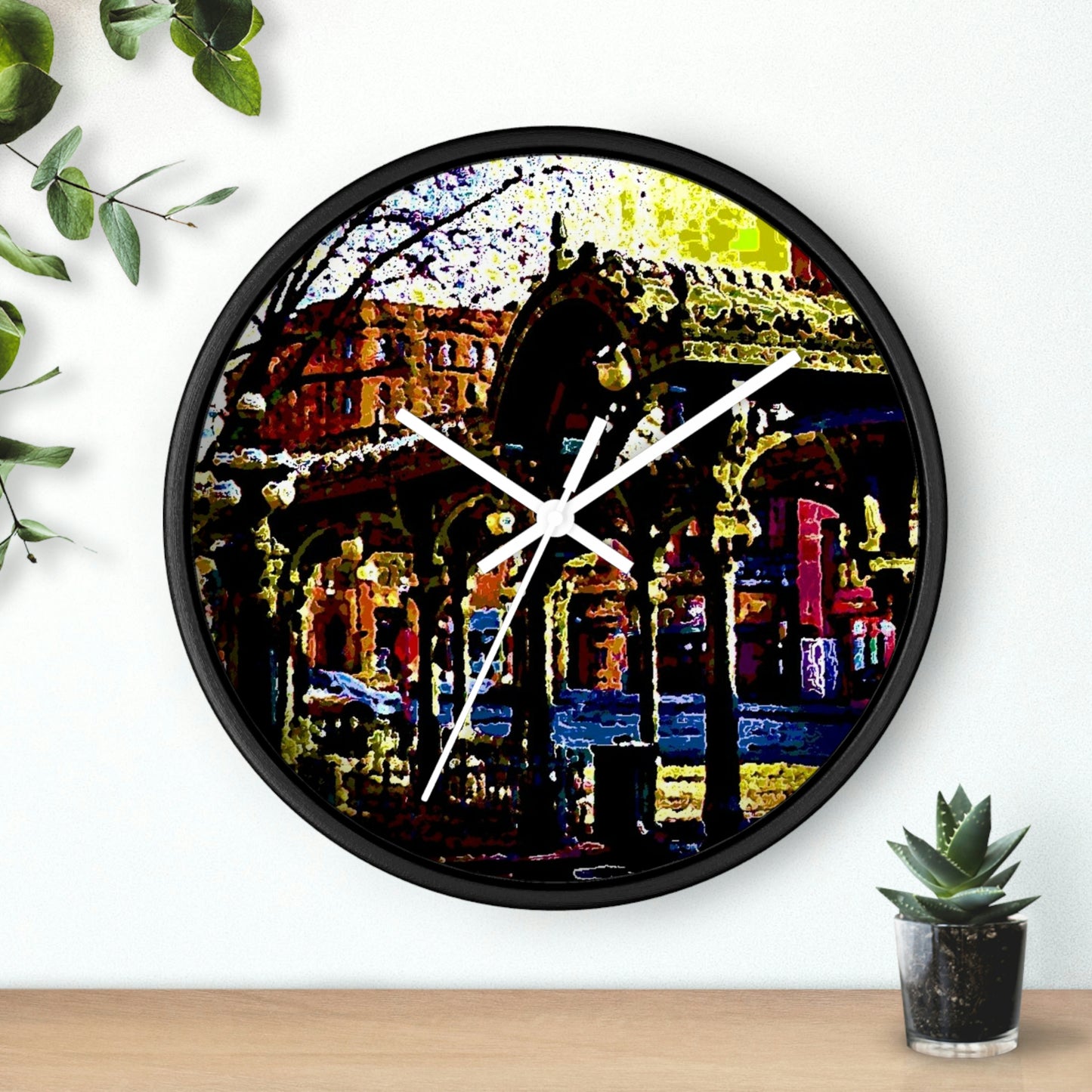 Wall clock ... A Very Fine Place To Meet ... To Catch The Bus ... 'To Find A Friend' .. Just-To-Hangout ... Dr FJHolt Base Photo ... Original Works ...