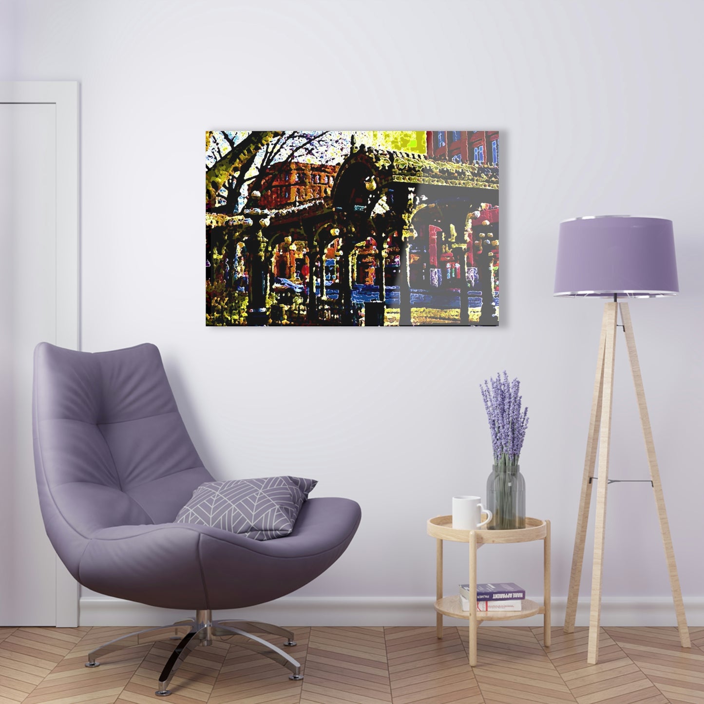 Acrylic Prints .. A Very Fine Place To Meet ... To Catch The Bus ... 'To Find A Friend' .. Just-To-Hangout ... Dr FJHolt Base Photo ... Original Works ...