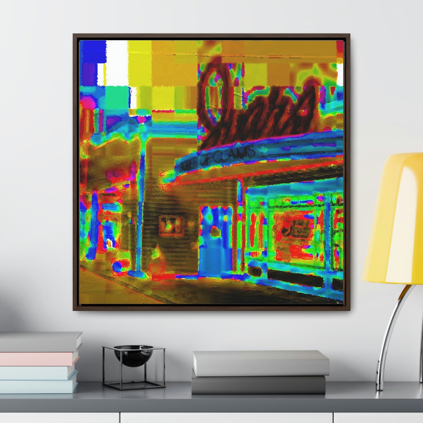 Gallery Canvas Wraps, Square Frame ...  In-A-Hurry & Stressed? ... Remember: Keep "Clam" ... Clam_Happy ...  'Ivars: Seattle Waterfront' ... Personal Archives ... Original Works ...