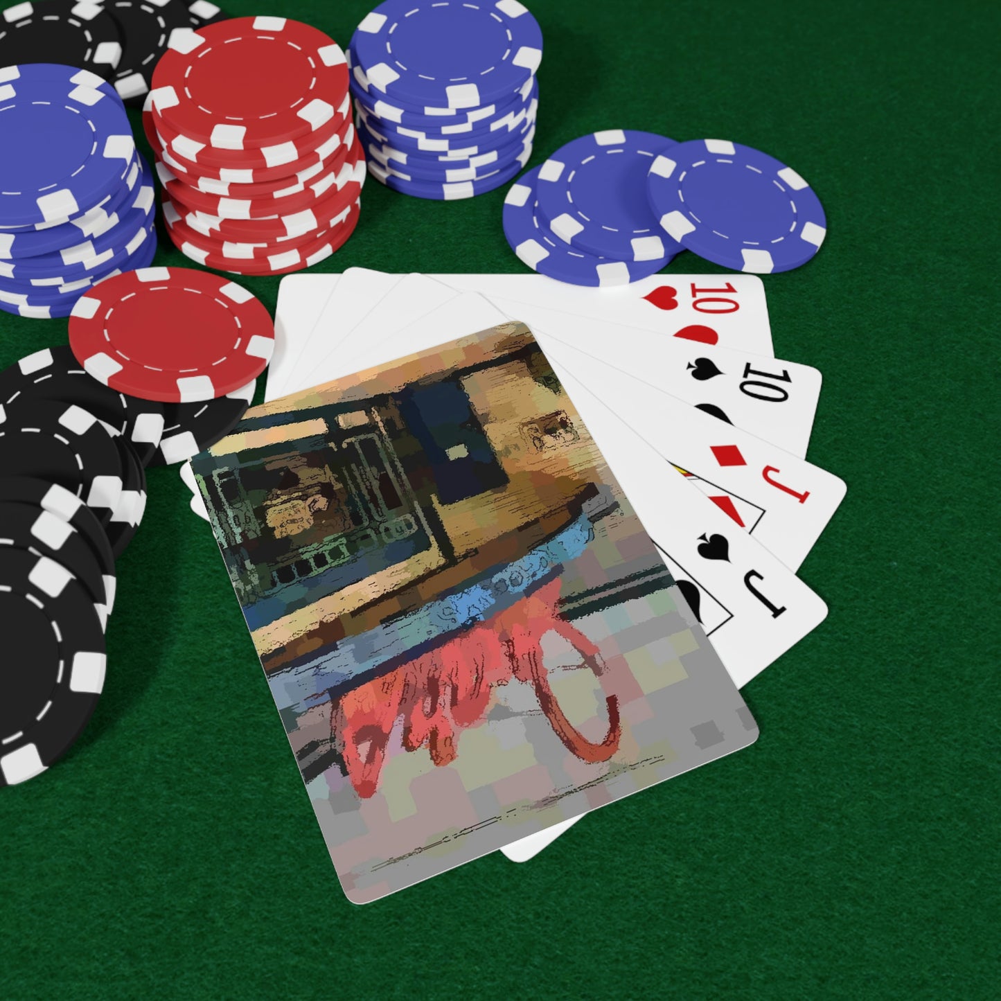 Custom Poker Cards ...  In-A-Hurry & Stressed? ... Remember: Keep "Clam" ... Clam_Happy ...  'Ivars: Seattle Waterfront' ... Personal Archives ... Original Works ...