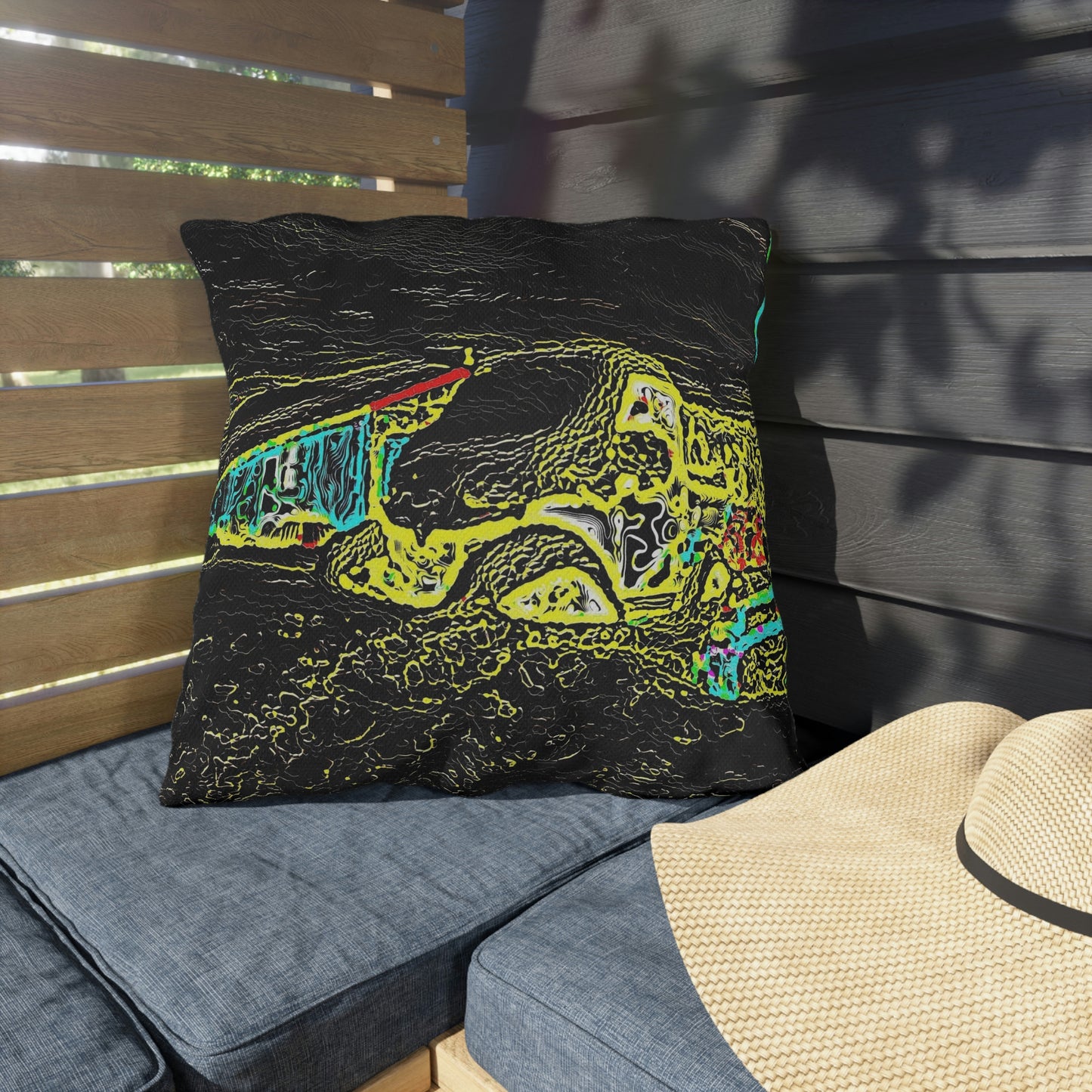 Outdoor Pillows ...  "Snow Vehicle In Snow Storm At-Rest" ... Circa 12Mar23 ... Central Idaho ... 18-Hours Rendering Time: Original Works ...