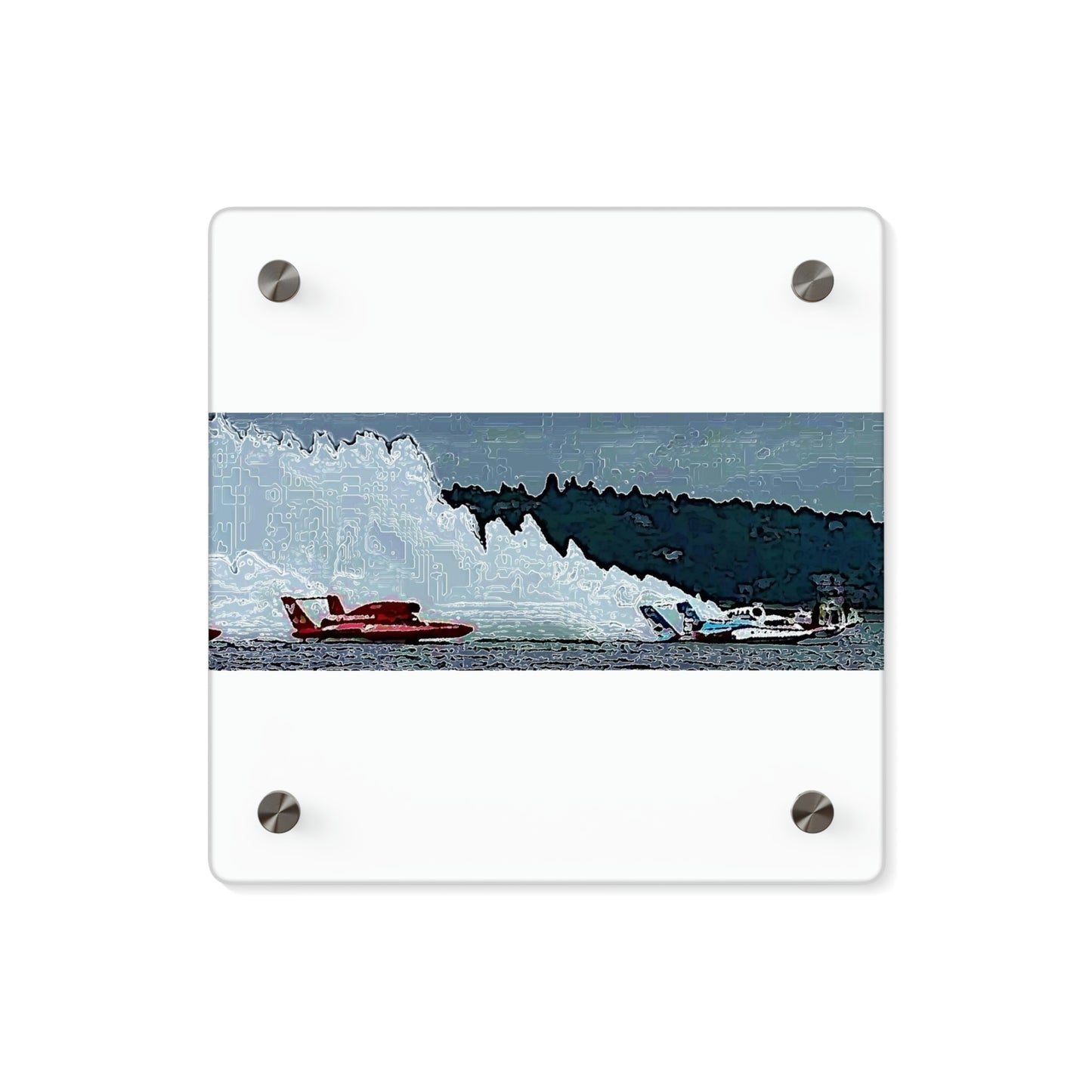 Acrylic Wall Art Panels ... Seattle Columbia Cup On Lake Washington ... "Dave Wilcox Heads For The Win" ... Associate Gift-Photo ... Original Works ...