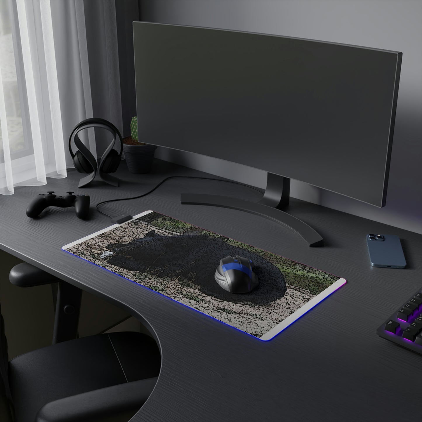 LED Gaming Mouse Pad ... "With A Little 'Lite' .." ... You're Game ... The Bear's Game ... "Everyone Is Game" ...