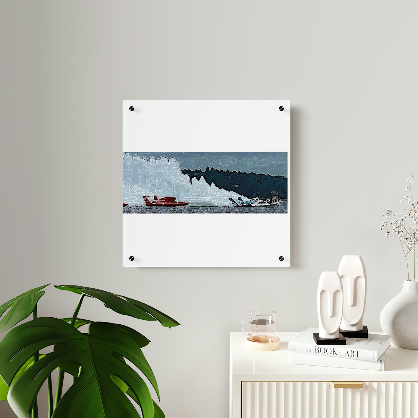 Acrylic Wall Art Panels ... Seattle Columbia Cup On Lake Washington ... "Dave Wilcox Heads For The Win" ... Associate Gift-Photo ... Original Works ...