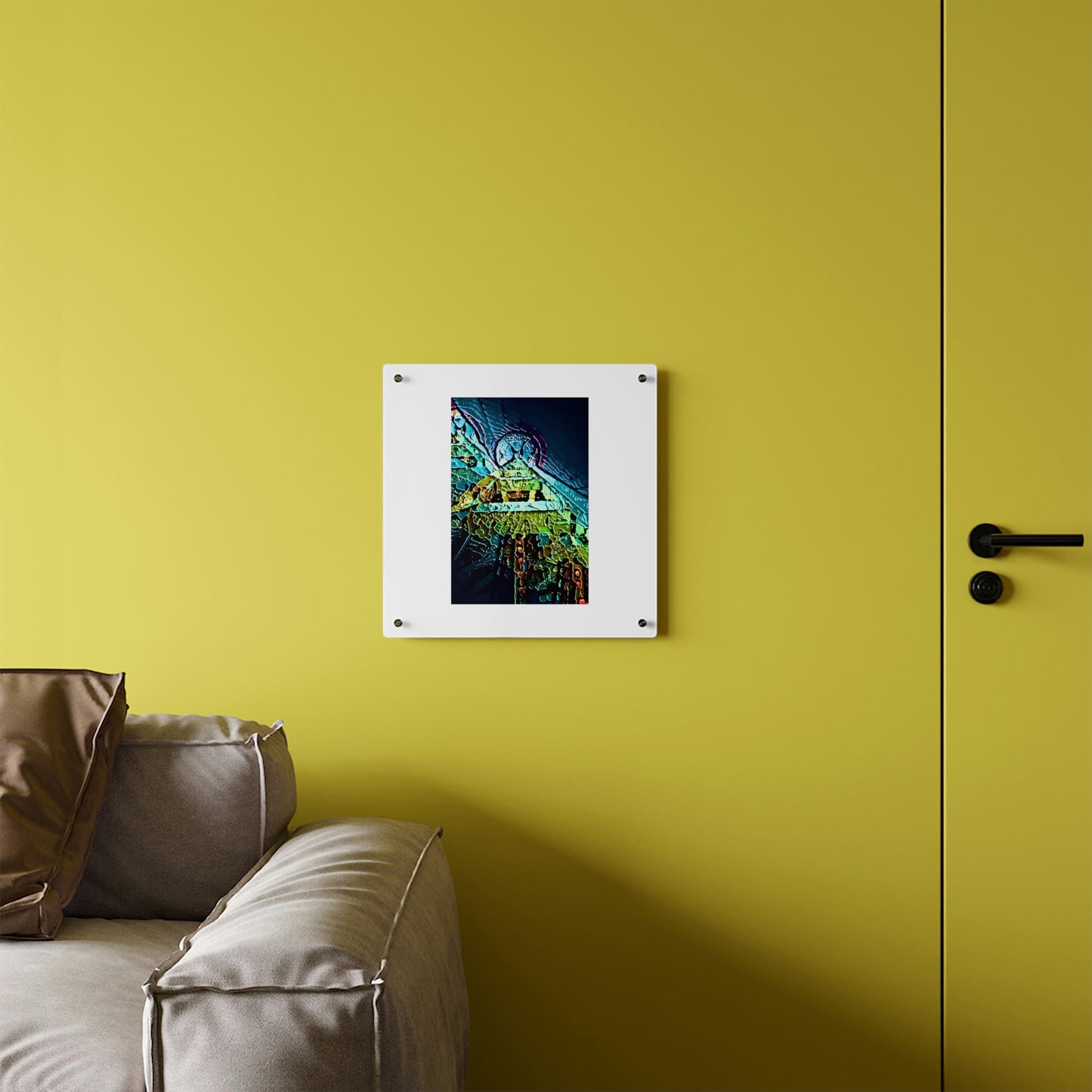 Acrylic Wall Art Panels ... "Seattle's World Fair" ... Below Space Needle 'Looking Up' ... On A Very Rainy Morning (Father's Family Photo). ... Original ...