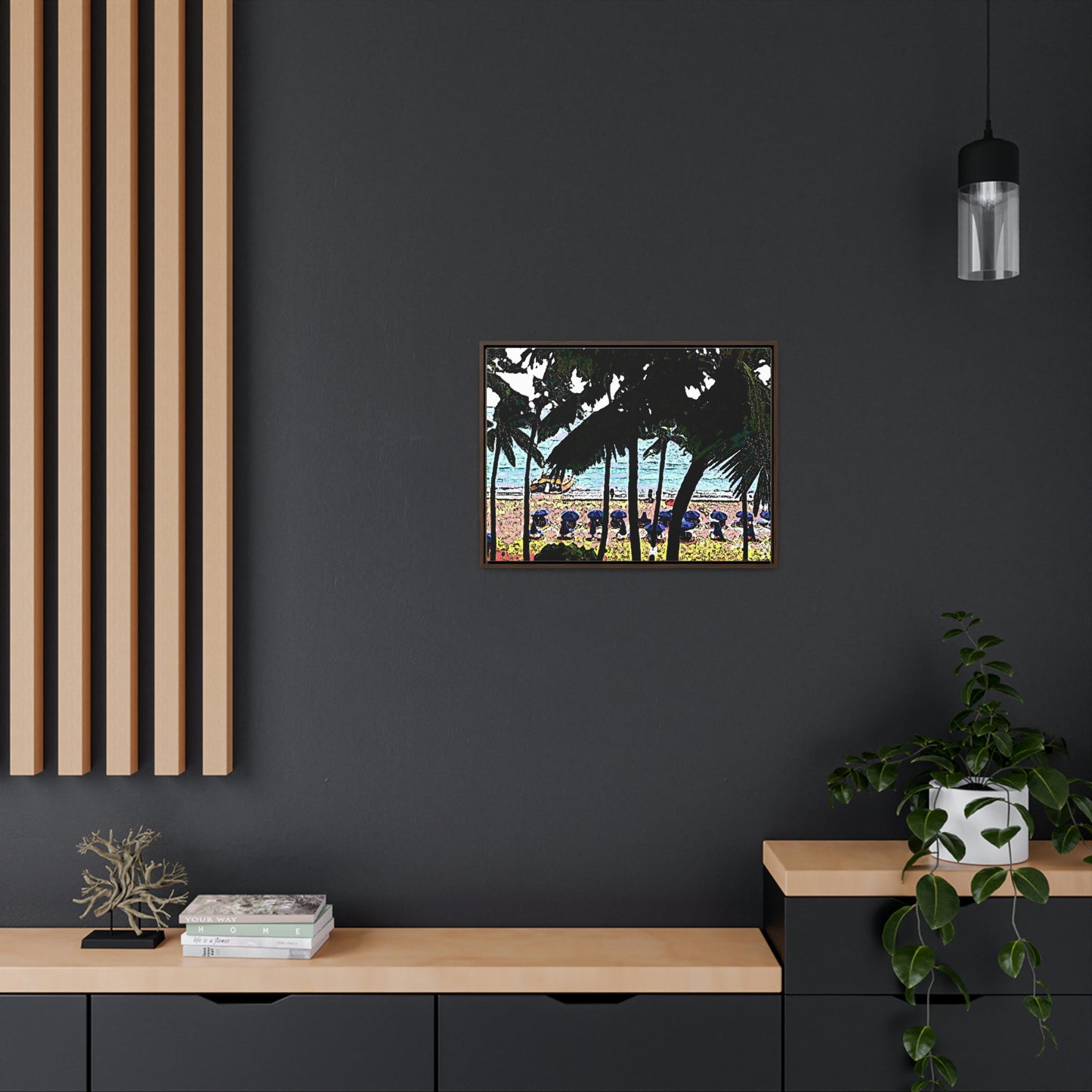 Gallery Canvas Wraps, Horizontal Frame ... "A Beautiful Beach Amongst The Palms" ... The Outrigger Waikiki, Honolulu, Oahu ... Original Works ...