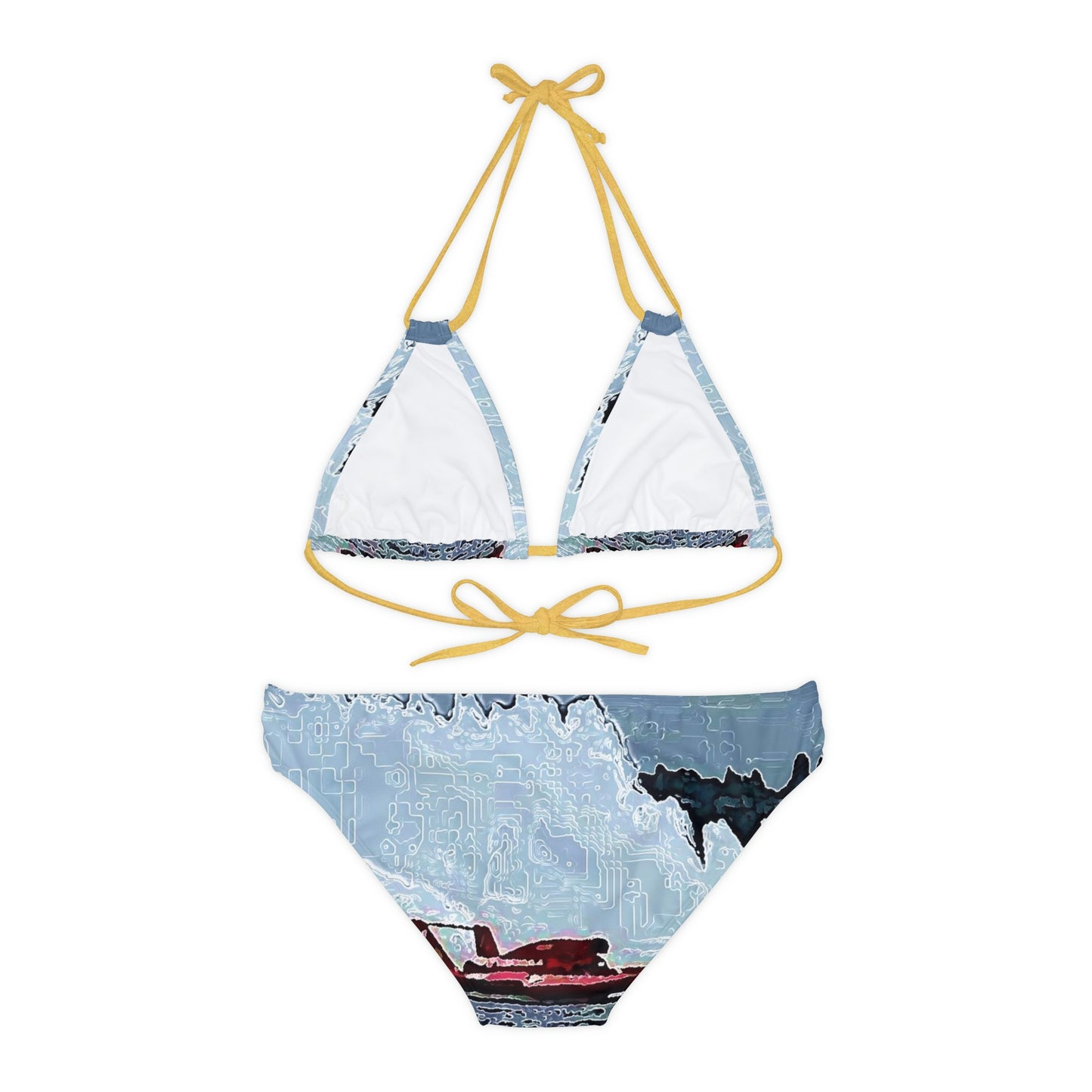 Strappy Bikini Set ... Seattle Columbia Cup On Lake Washington ... "Dave Wilcox Heads For The Win" ... Associate Gift-Photo ... Original Works ...