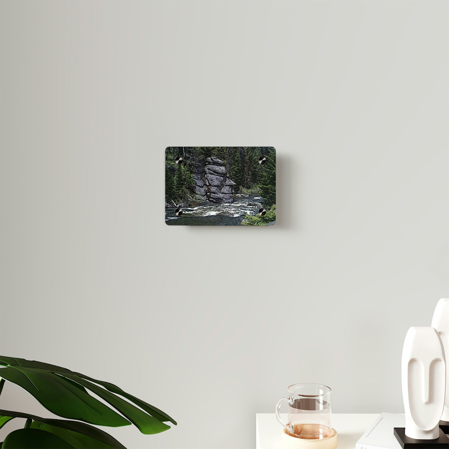 Acrylic Wall Art Panels ... "I Am Innocent" ... Tricky-Dick Immortalized ... Nixon Rock: Along The River ... Central Idaho, Summer 2020 ... Original Works ...
