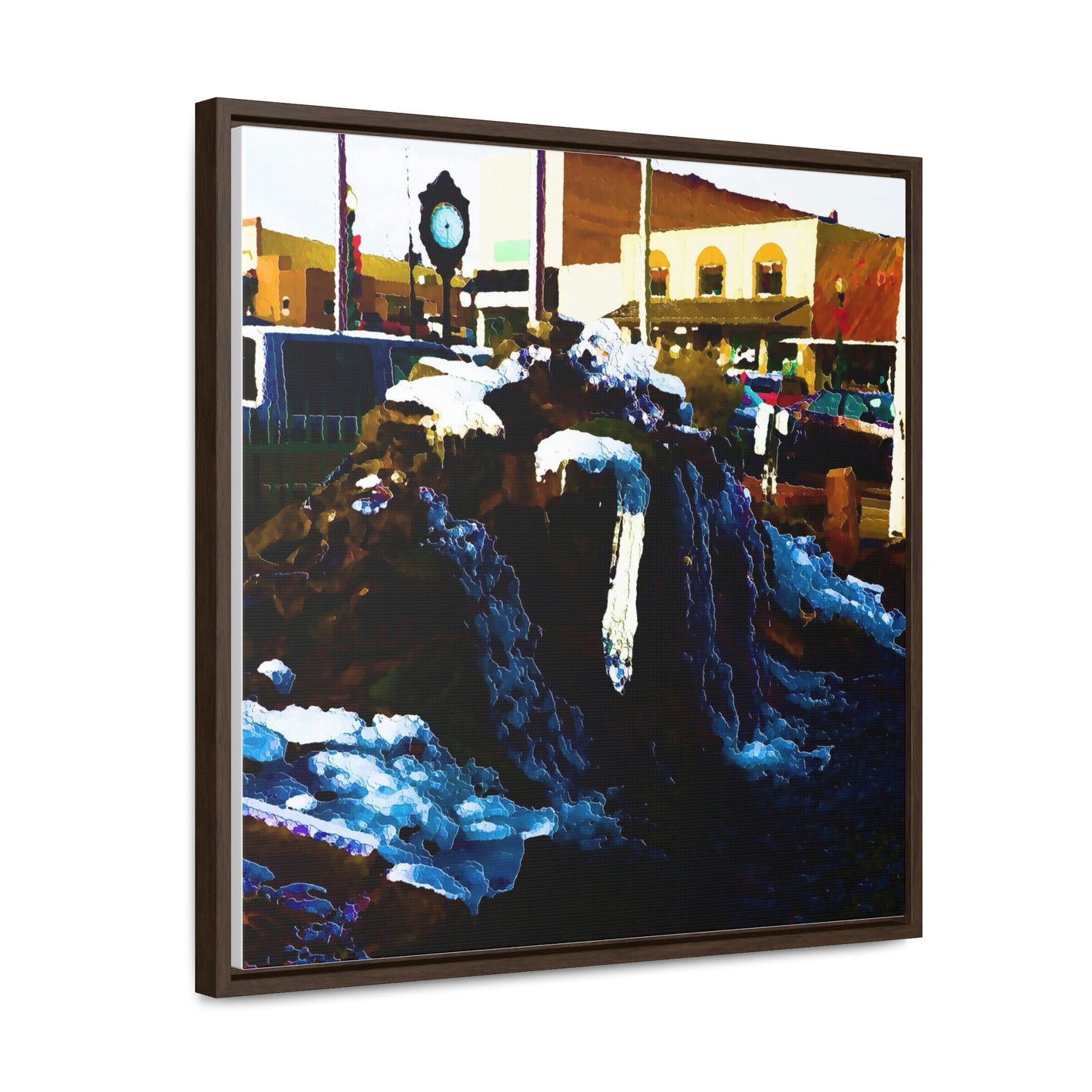Gallery Canvas Wraps, Square Frame ...  "Ice & Water Sculpted" ... Downtown Grangeville, Idaho ... Adjacent To Irwin Pharmacy ... 5Jan23 ... Original Works ...