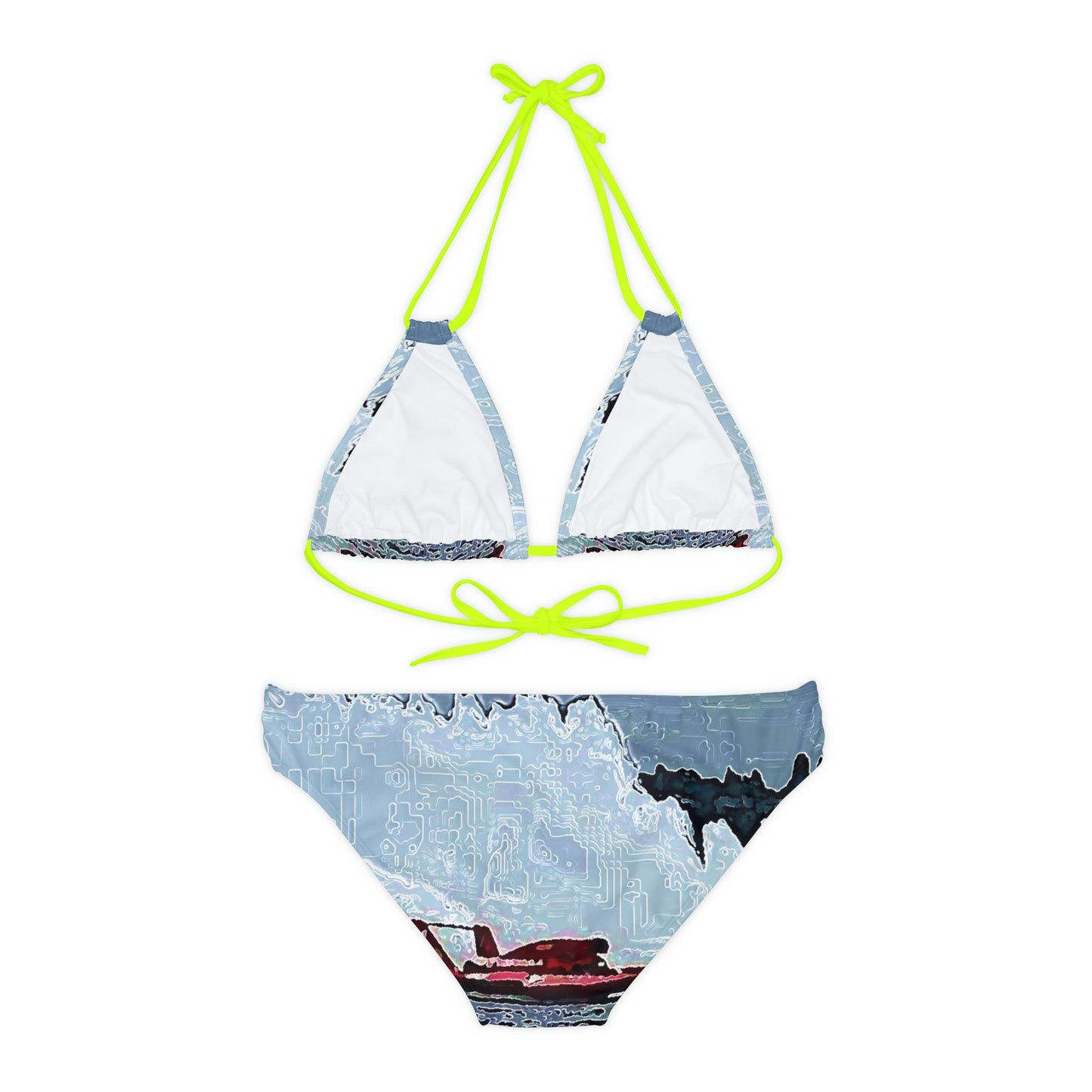 Strappy Bikini Set ... Seattle Columbia Cup On Lake Washington ... "Dave Wilcox Heads For The Win" ... Associate Gift-Photo ... Original Works ...
