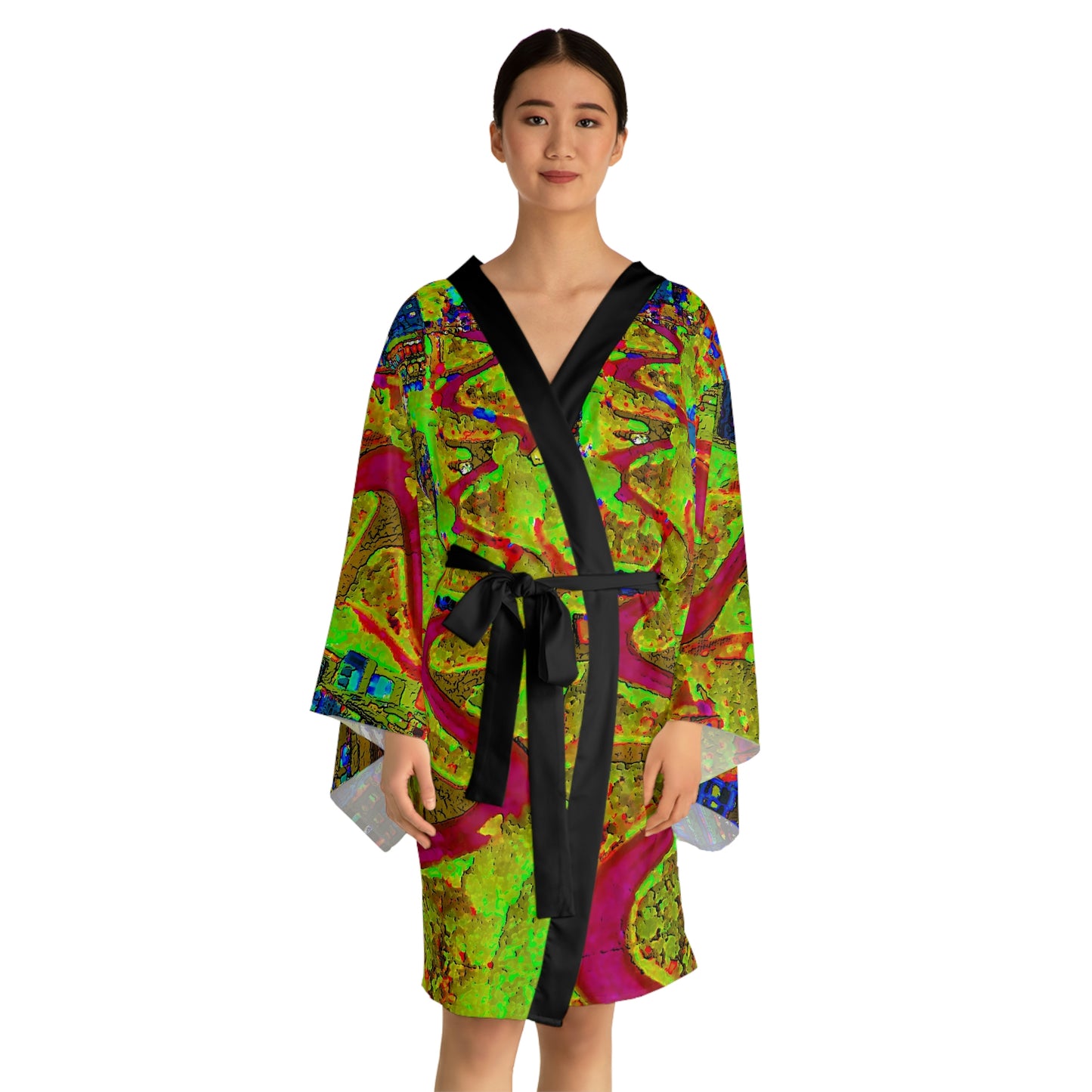 Long Sleeve Kimono Robe ... A Crazy Street ... 'Eight Winding Curve-Switchbacks' ... "Lombard Street, San Francisco, CA' ... Family Archives: 1970's ... Original Works ...