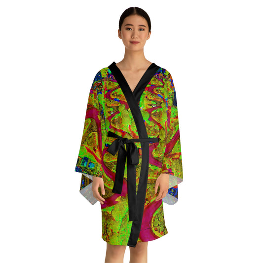 Long Sleeve Kimono Robe ... A Crazy Street ... 'Eight Winding Curve-Switchbacks' ... "Lombard Street, San Francisco, CA' ... Family Archives: 1970's ... Original Works ...