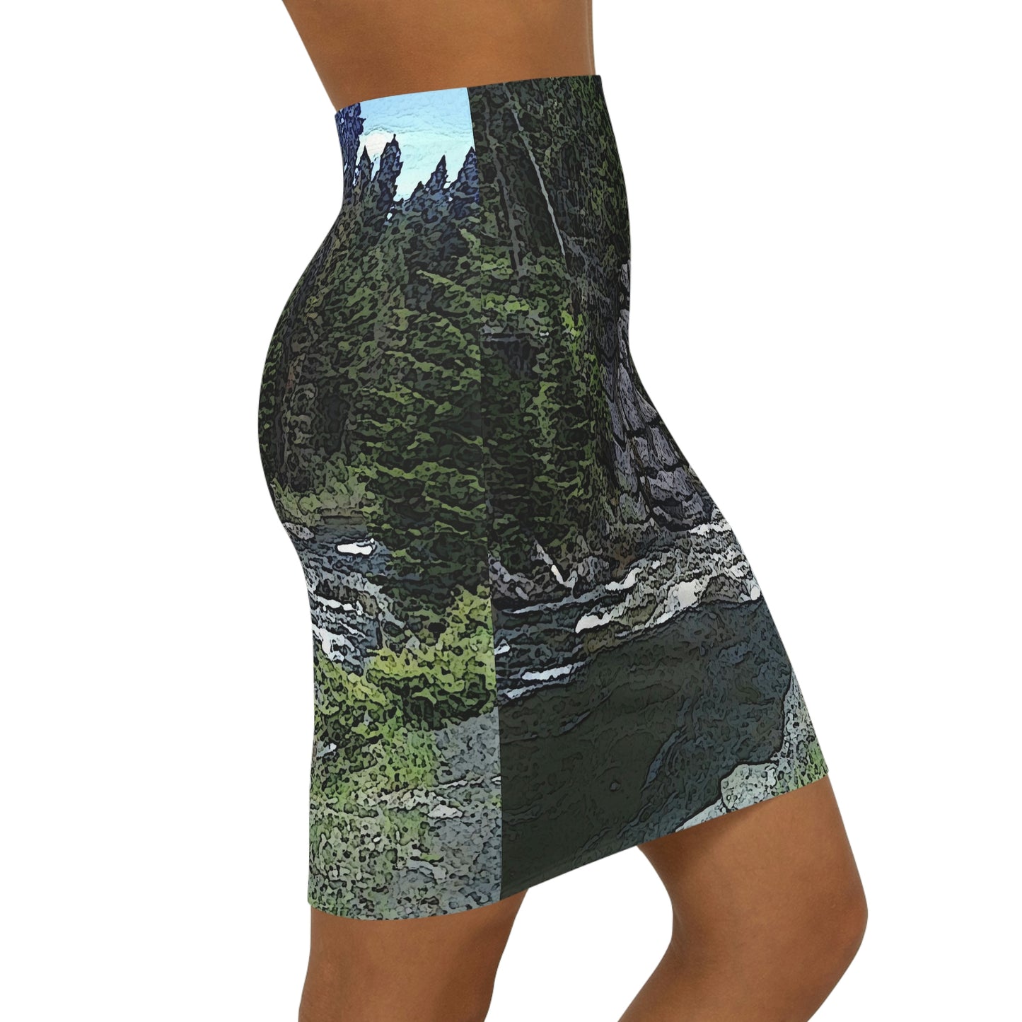 Women's Mini Skirt ..."I Am Innocent" ... Tricky-Dick Immortalized ... Nixon Rock: Along The River ... Central Idaho, Summer 2020 ... Original Works ...