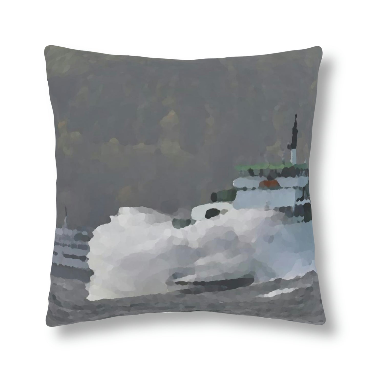Waterproof Pillows ... WADOT Ferry Crossing ... "A Very Rough Day" ... Mulkiteo Route ... Family Archives ... Early 1990's' ... Original Works ...