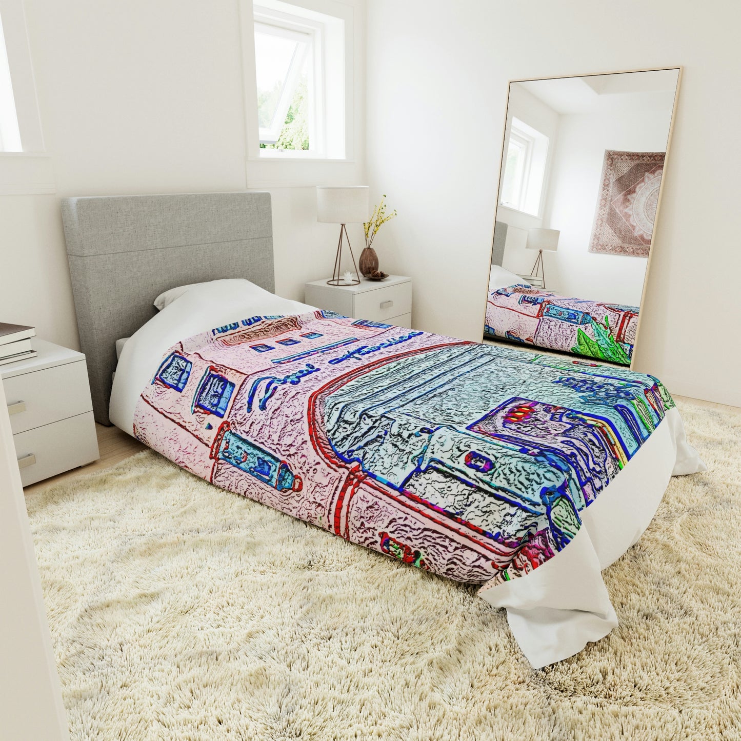 Duvet Cover ... "La Grande Entree" At: 'The Pink Palace' ... The Royal Hawai'ian ... Honolulu, HI ... '27Oct2014' ... Original Works ...