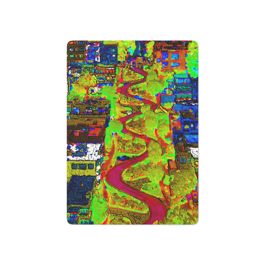 Custom Poker Cards ... A Crazy Street ... 'Eight Winding Curve-Switchbacks' ... "Lombard Street, San Francisco, CA' ... Family Archives: 1970's ... Original Works ...