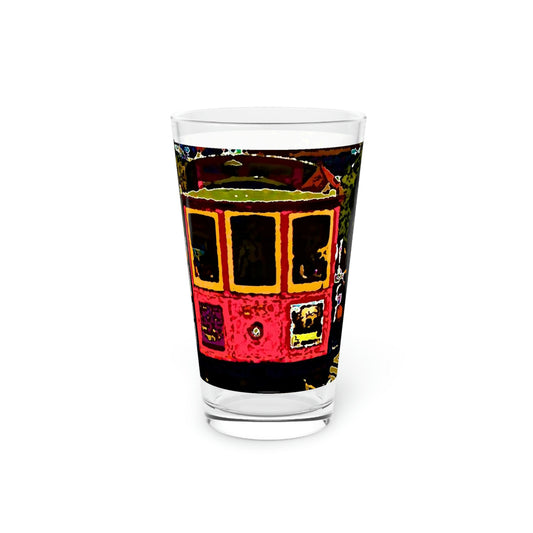 Pint Glass, 16oz ... San Francisco ... 'A Rice-A-Roni-A-San Francisco Treat' ... "A Cable Car Classic" ... Family Archives: 1973 ... Original Works ...