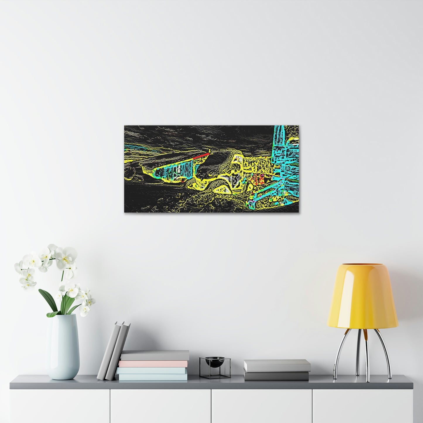 Polyester Canvas ... "Snow Vehicle In Snow Storm At-Rest" ... Circa 12Mar23 ... Central Idaho ... 18-Hours Rendering Time: Original Works ...