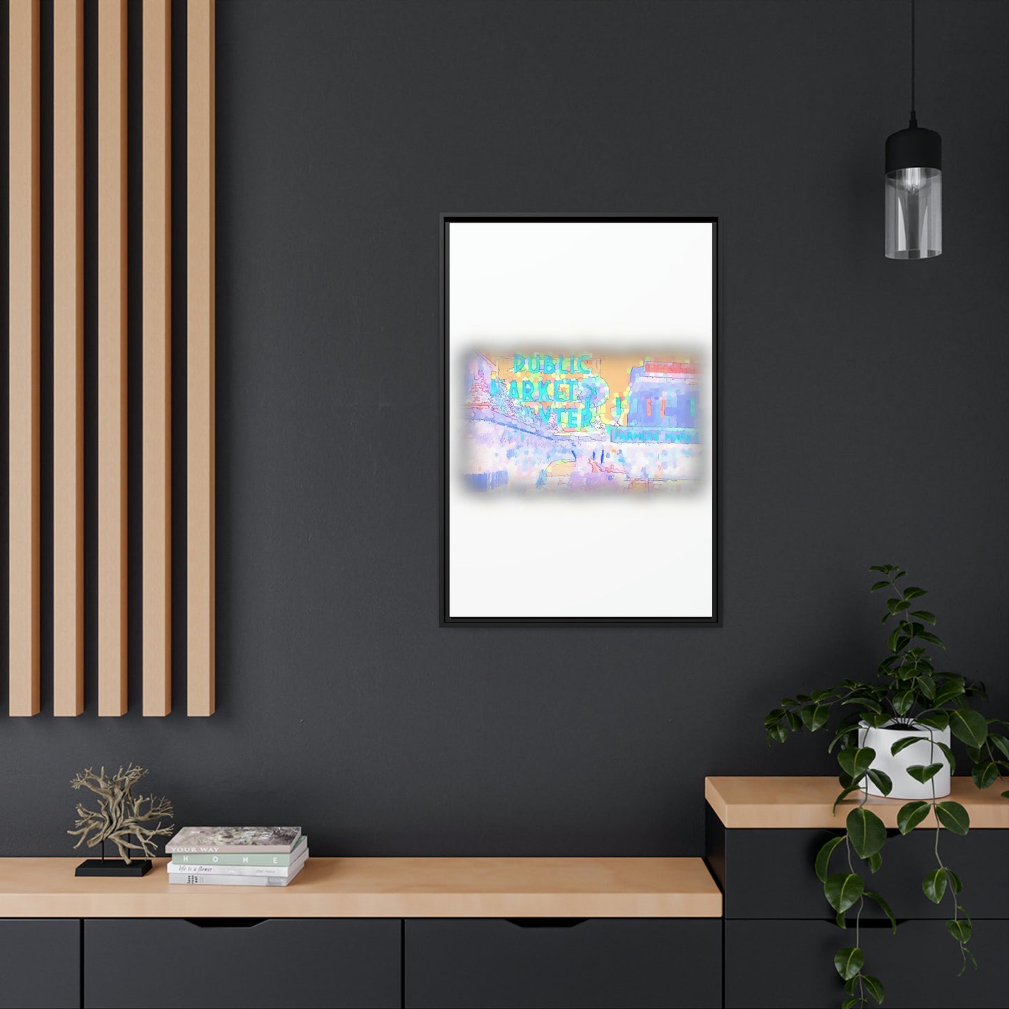 Matte Canvas, Black Frame ... PPM: Pike Place Market ... Original Work ... Winter 2022 ...