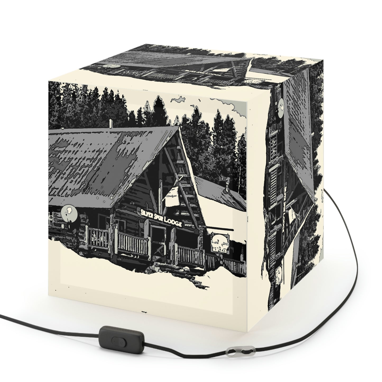 Light Cube Lamp ... A Beautiful Lodge & Back-Country Outfitter In A Mountain Town ... 'Dixie, Idaho, November 2022' ... Original Works ...