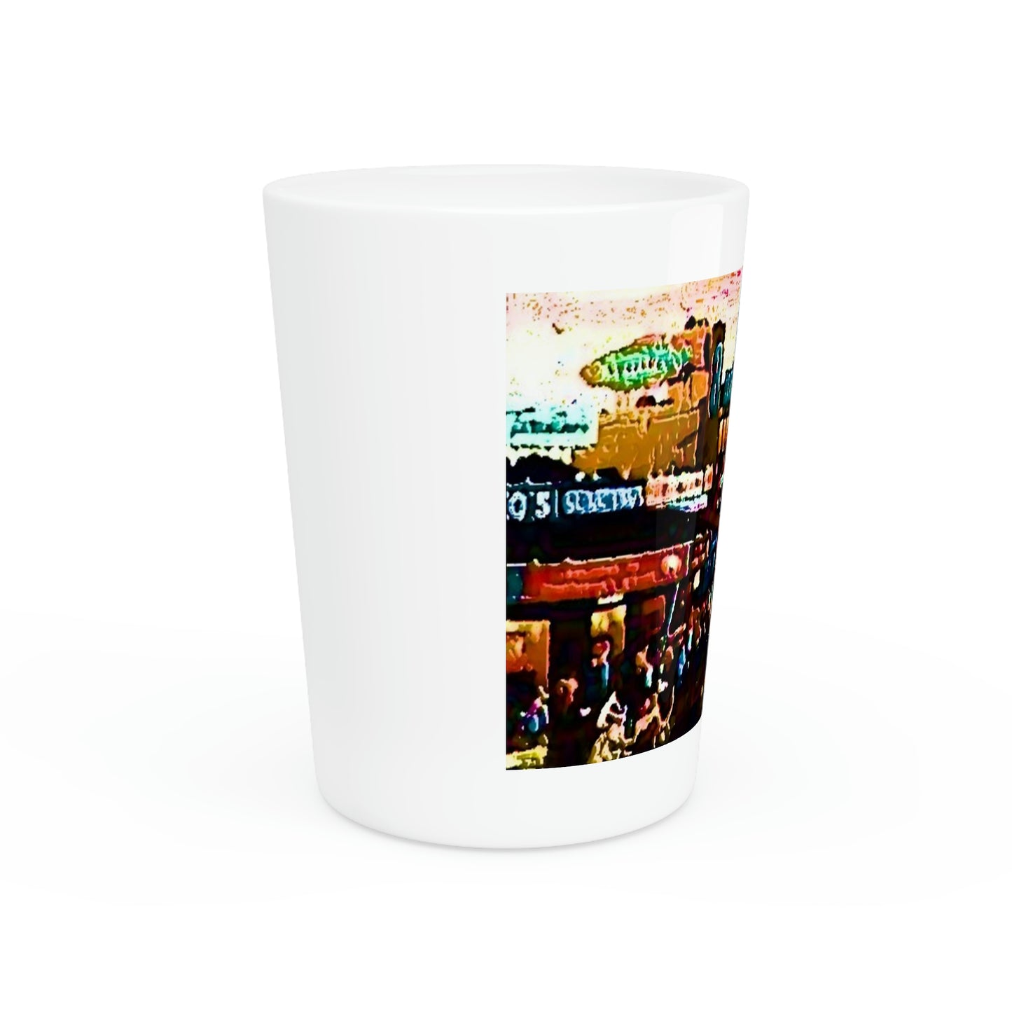 Shot Glass ...  "No.9 Fishermen's Grotto - Fishermen's Wharf, SF, California" ... Family Archives: 1970's ... Original Works ...