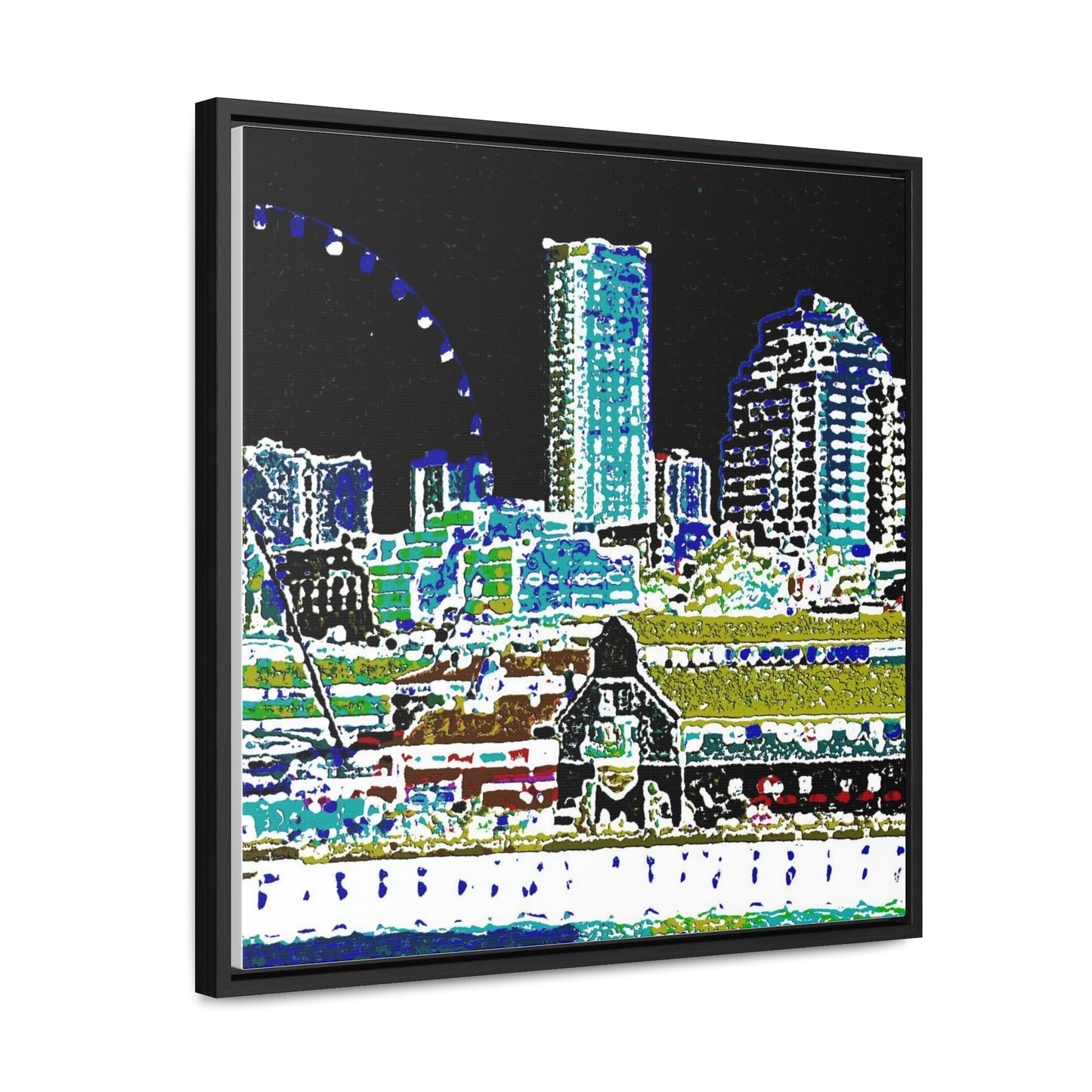 Gallery Canvas Wraps, Square Frame ... That Classic Wheel ... 'Seattle's Wheel' ... & Old Classic Waterside Vendors ...  'Family Archives' ... Original Works ...