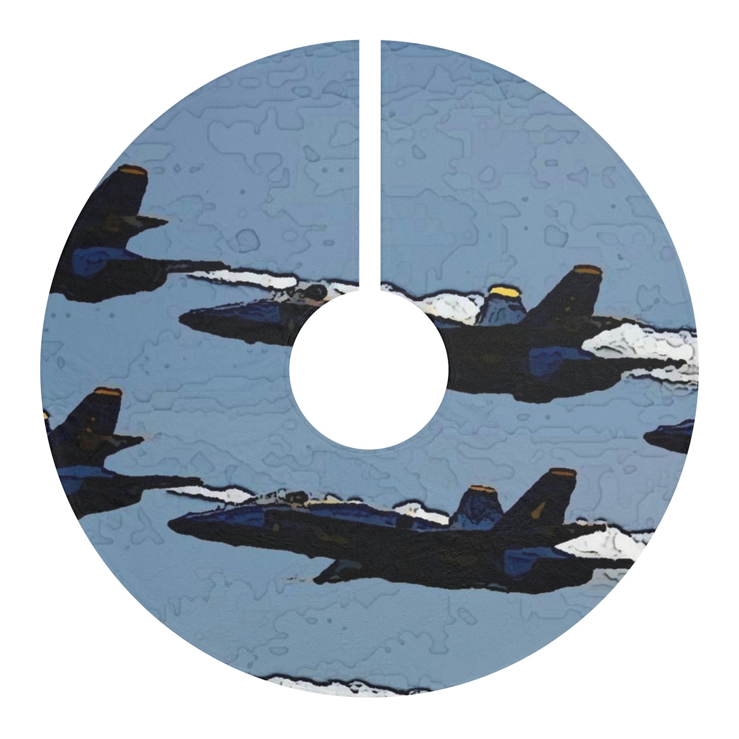 Christmas Tree Skirts ... Seattle Seafair ..."Blue Angels Run Over Lake Washington" ... Circa Mid 1980's ... Dr FJ Holt ... Original Works ...