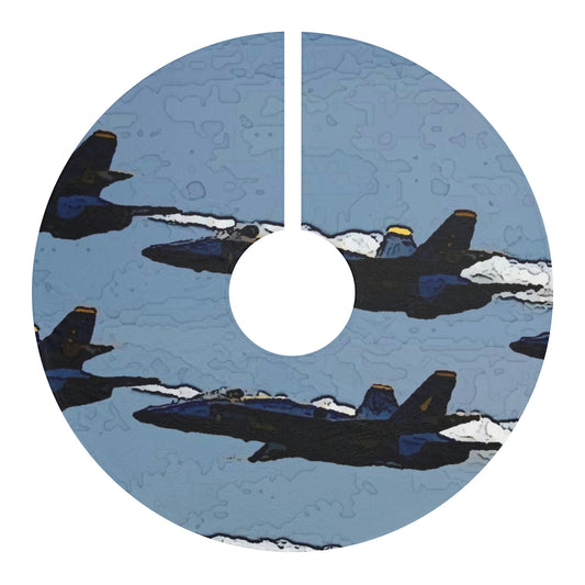 Christmas Tree Skirts ... Seattle Seafair ..."Blue Angels Run Over Lake Washington" ... Circa Mid 1980's ... Dr FJ Holt ... Original Works ...