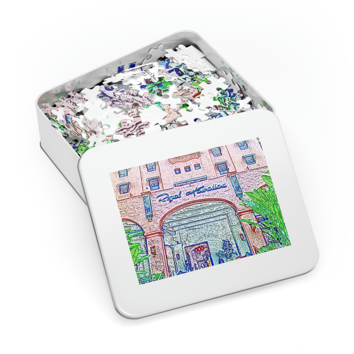Jigsaw Puzzle (30, 110, 252, 500,1000-Piece) ... "La Grande Entree" At: 'The Pink Palace' ... The Royal Hawai'ian ... Honolulu, HI ... '27Oct2014' ... Original Works ...