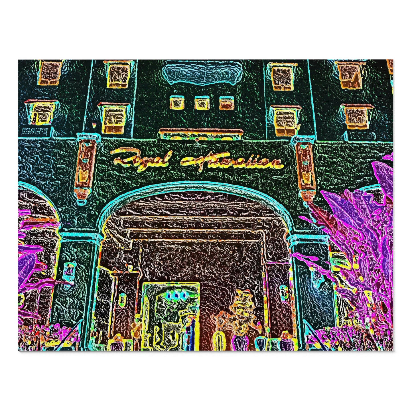Jigsaw Puzzle (30, 110, 252, 500,1000-Piece) ... "La Grande Entree" At: 'The Pink Palace' ... The Royal Hawai'ian ... Honolulu, HI ... '27Oct2014' ... Original Works ...