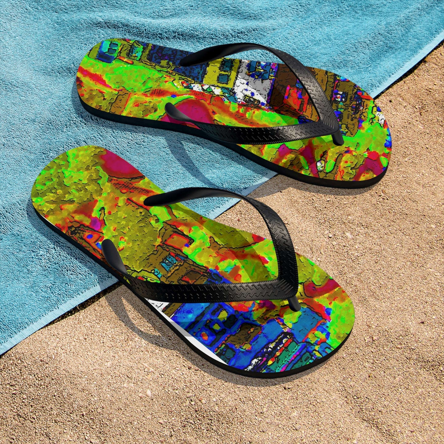 Unisex Flip-Flops ... A Crazy Street ... 'Eight Winding Curve-Switchbacks' ... "Lombard Street, San Francisco, CA' ... Family Archives: 1970's ... Original Works ...