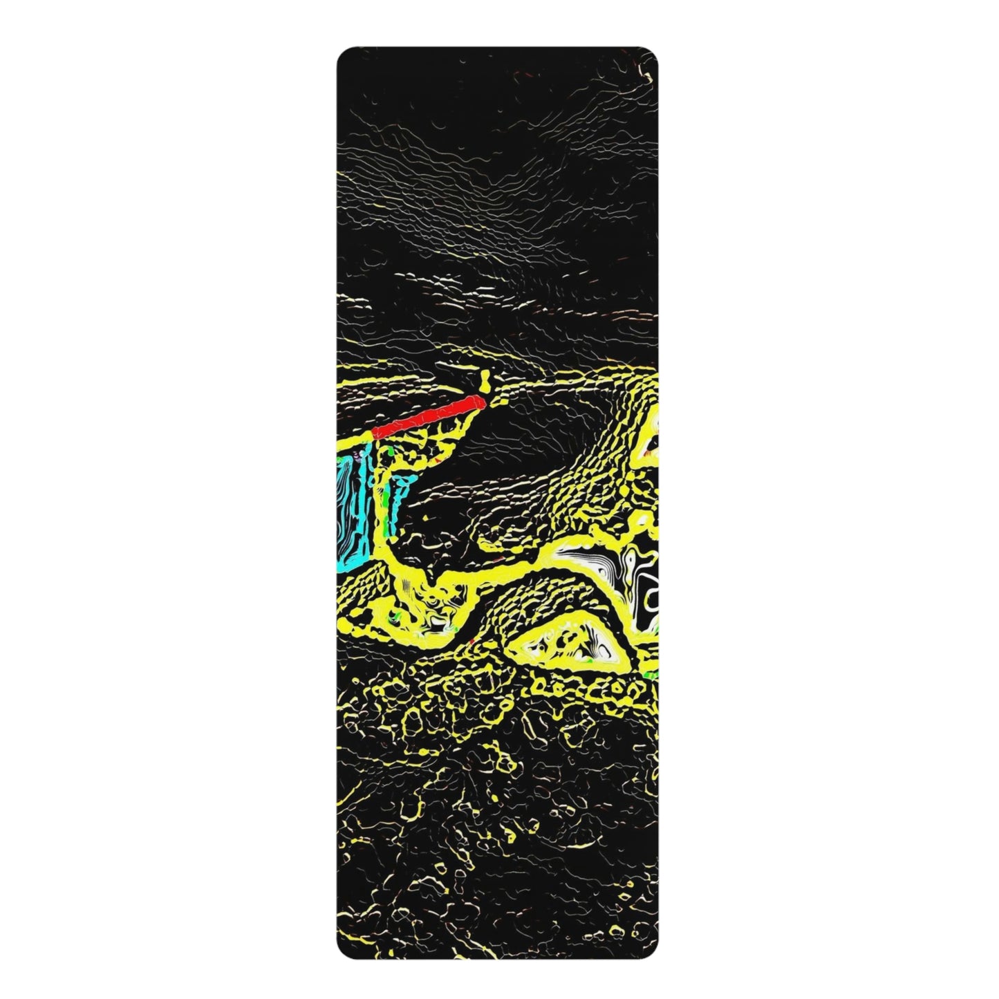 Rubber Yoga Mat ... "Snow Vehicle In Snow Storm At-Rest" ... Circa 12Mar23 ... Central Idaho ... 18-Hours Rendering Time: Original Works ...