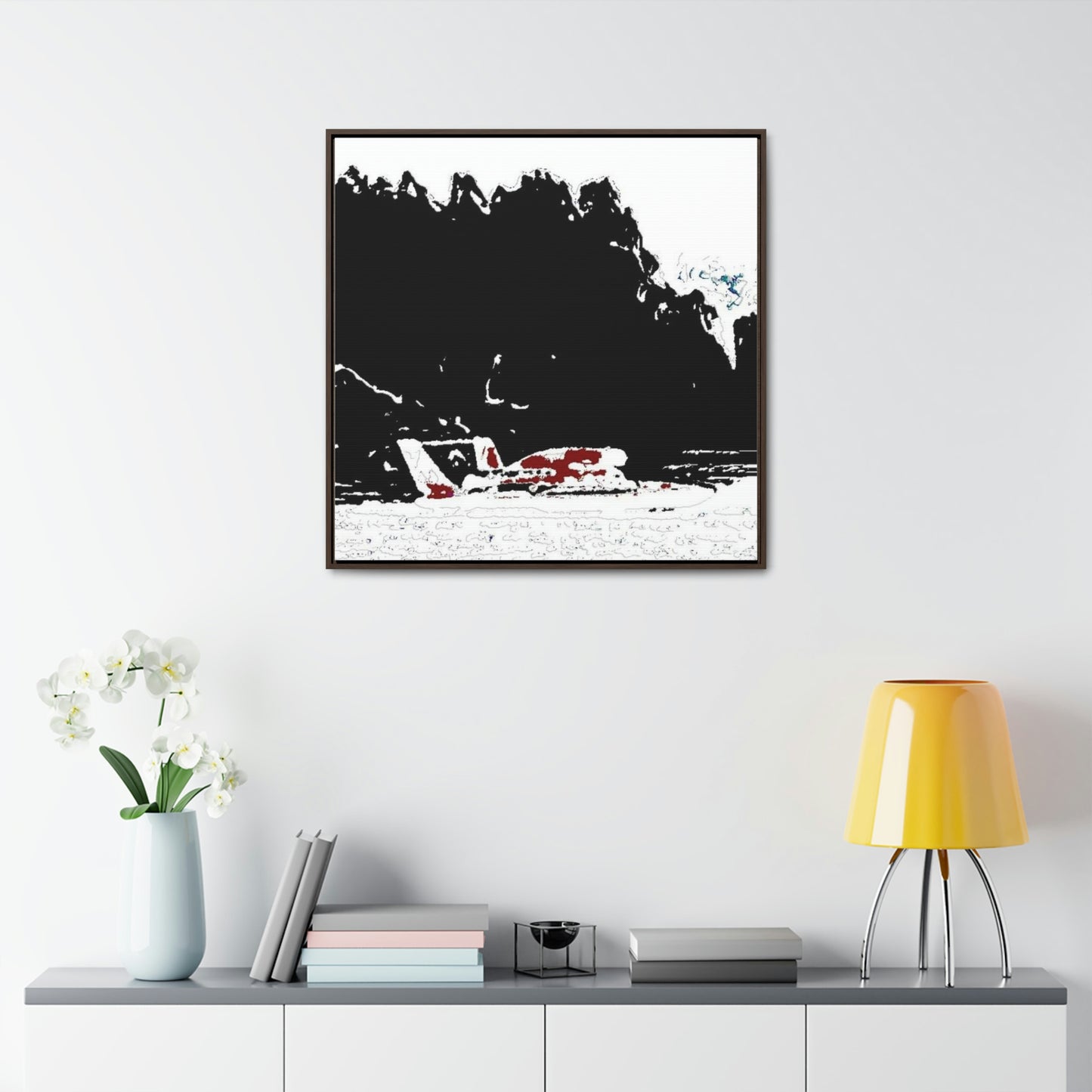 Gallery Canvas Wraps, Square Frame ...  Seattle Columbia Cup On Lake Washington ... "Dave Wilcox Heads For The Win" ... Associate Gift-Photo ... Original Works ...