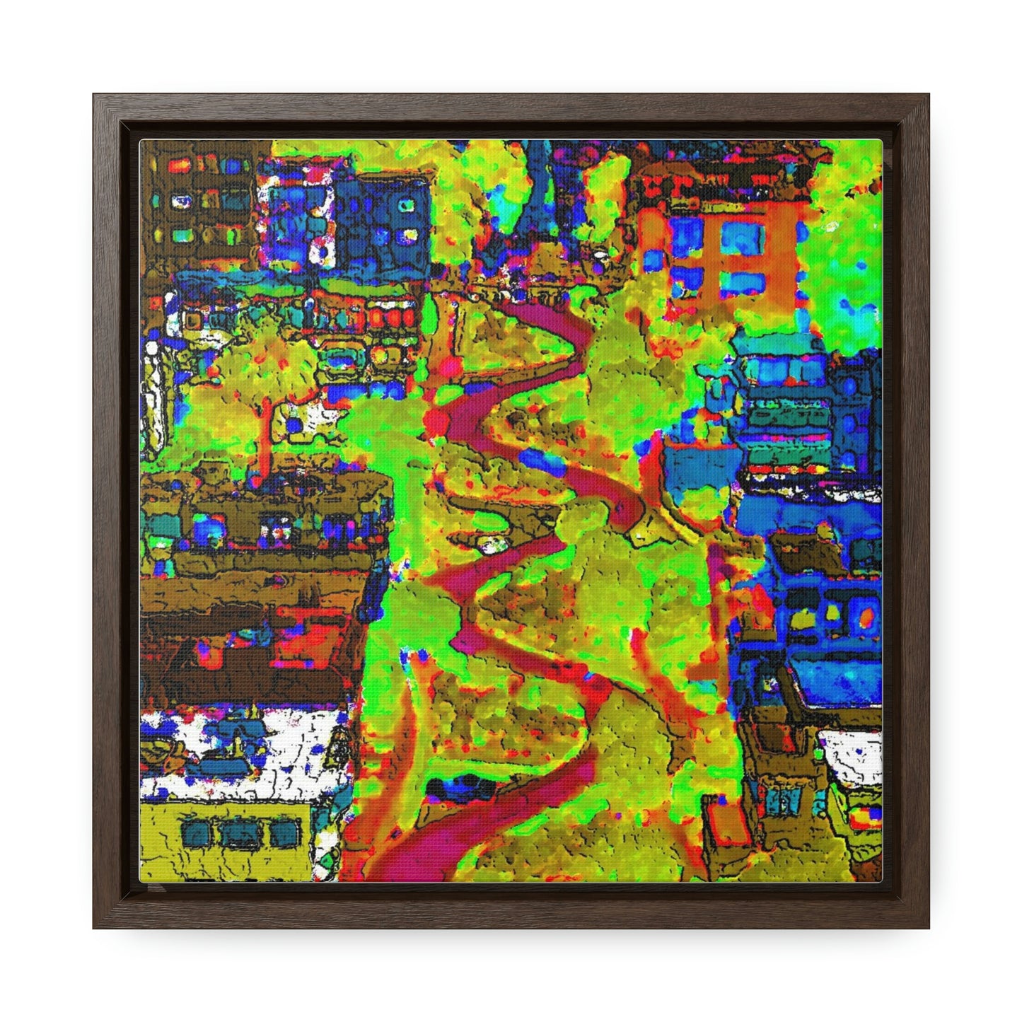 Gallery Canvas Wraps, Square Frame ... A Crazy Street ... 'Eight Winding Curve-Switchbacks' ... "Lombard Street, San Francisco, CA' ... Family Archives: 1970's ... Original Works ...